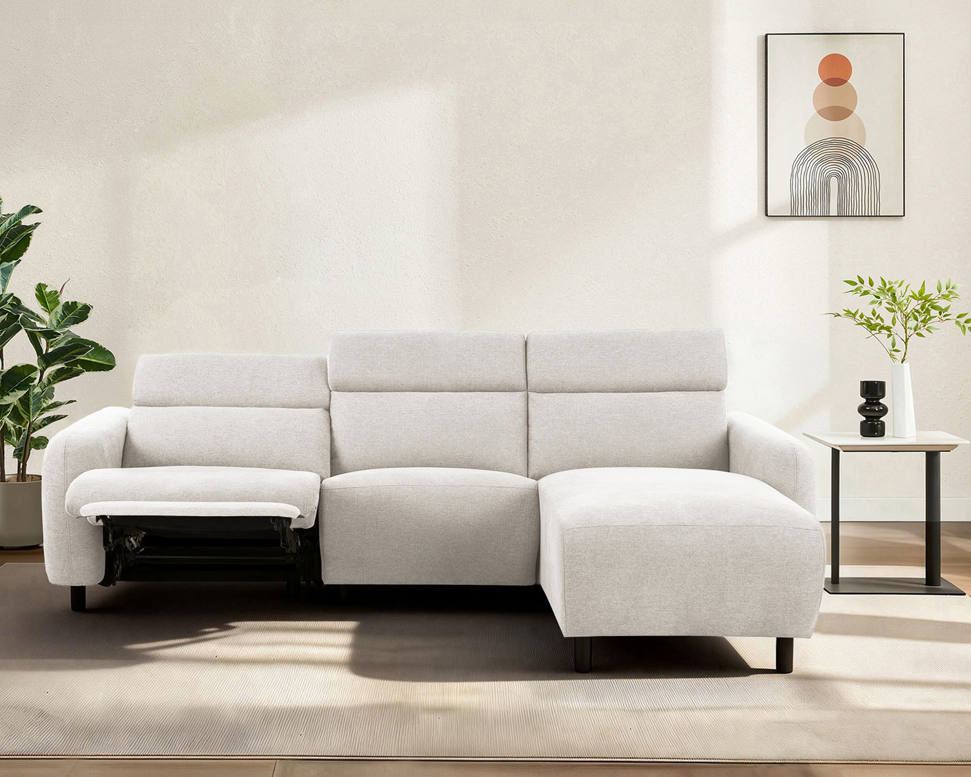 Image of GOODproduct Ecksofa "SKAANE Struktur, L-Form, 274 cm, manuelle/elektrische Relaxfunktion," 274 cm, mit Kopfteilverstellung und man. oder elektr. Relaxfunktion
