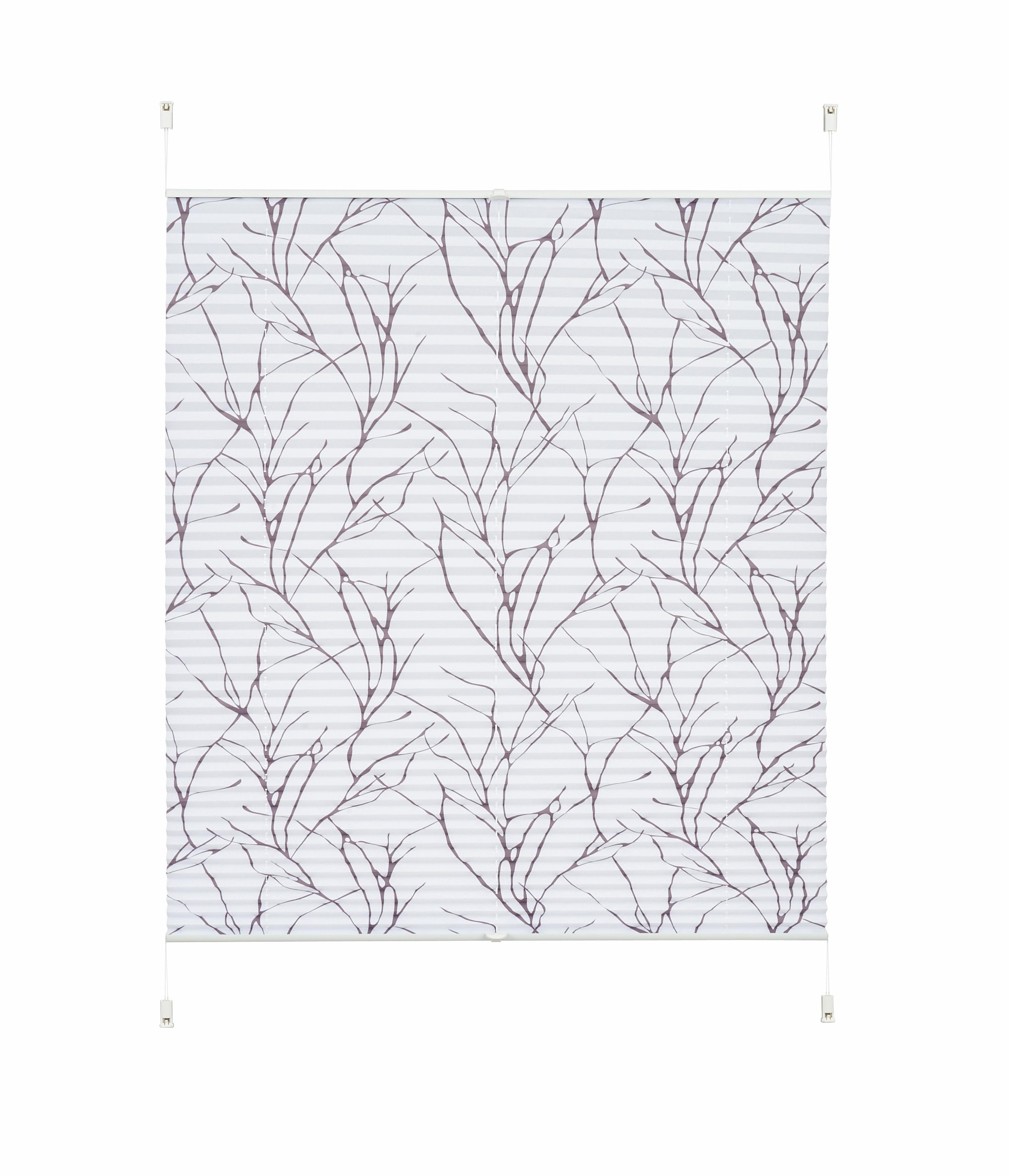 Image of my home Plissee »Dondo«, Lichtschutz, ohne Bohren, verspannt, Klemmfix, im Fixmass, Ausbrenner, Äste, Ranken, Klemmträger bei Ackermann Versand Schweiz