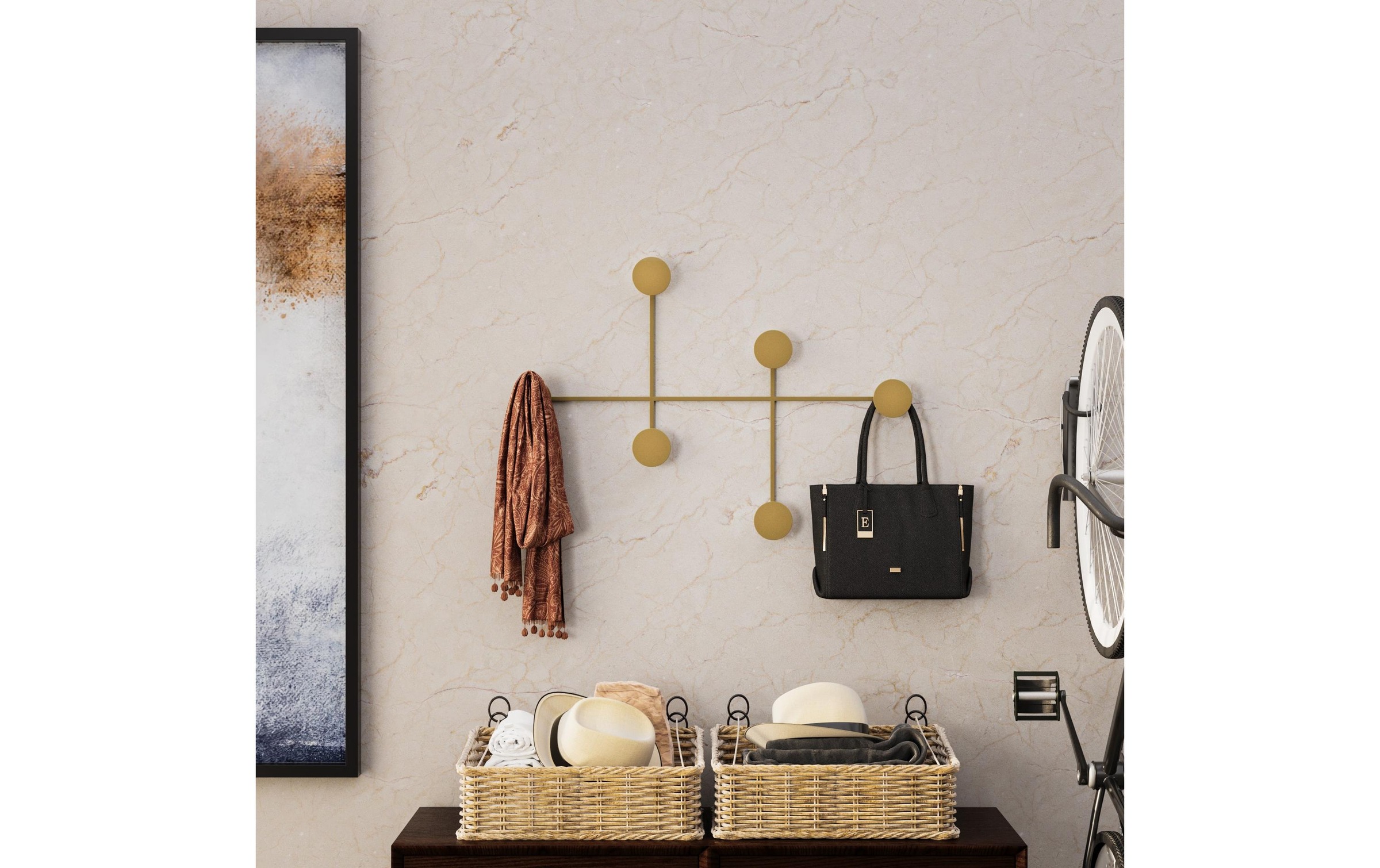Garderobenleiste »Wallxpert Dama 6 Haken, Gold«