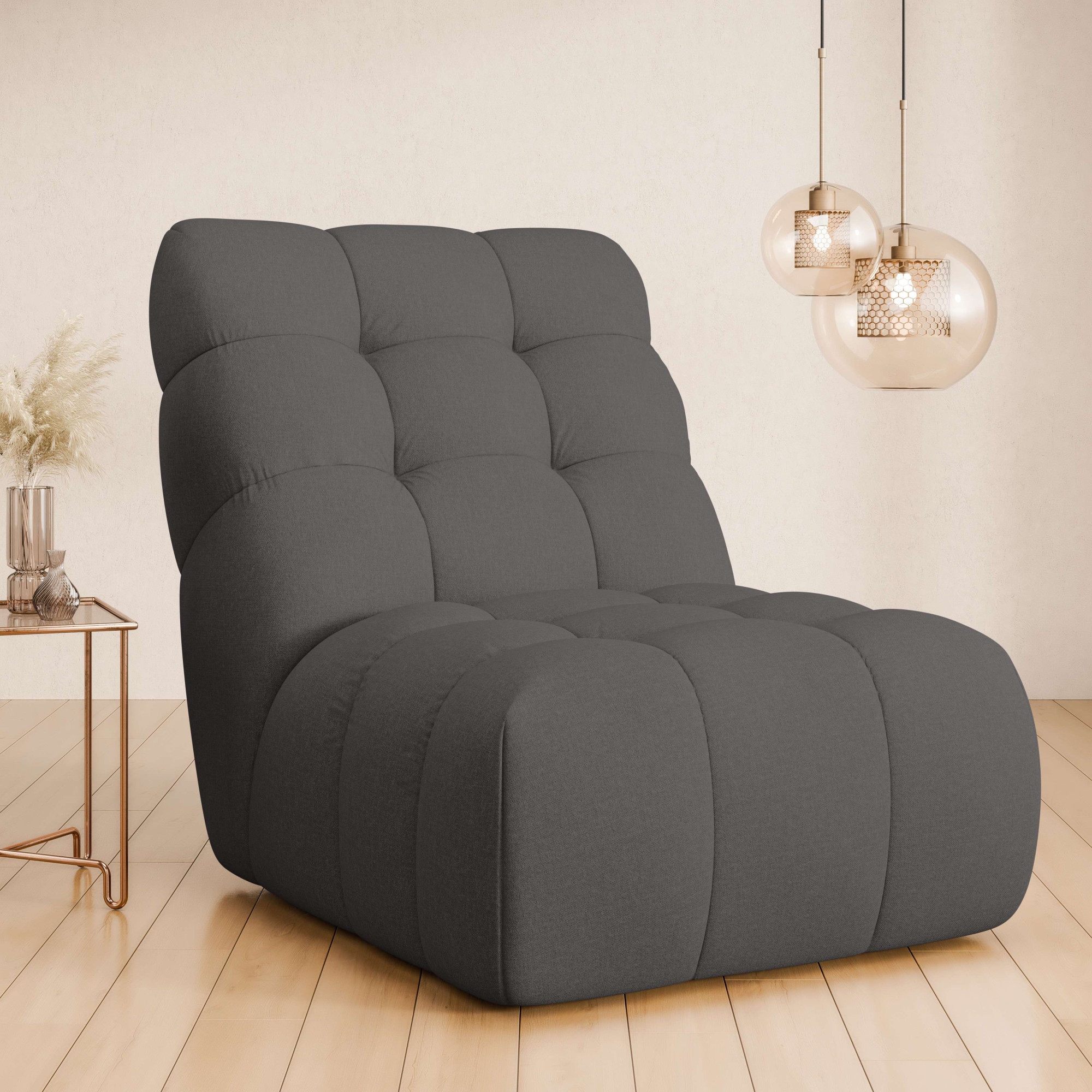 Image of Home affaire Sessel "AURELIAN, Love Seat XXL, Lese-Sessel, Big-Sessel" mit Wellenunterfederung, Velours, Struktur fein, Struktur grob