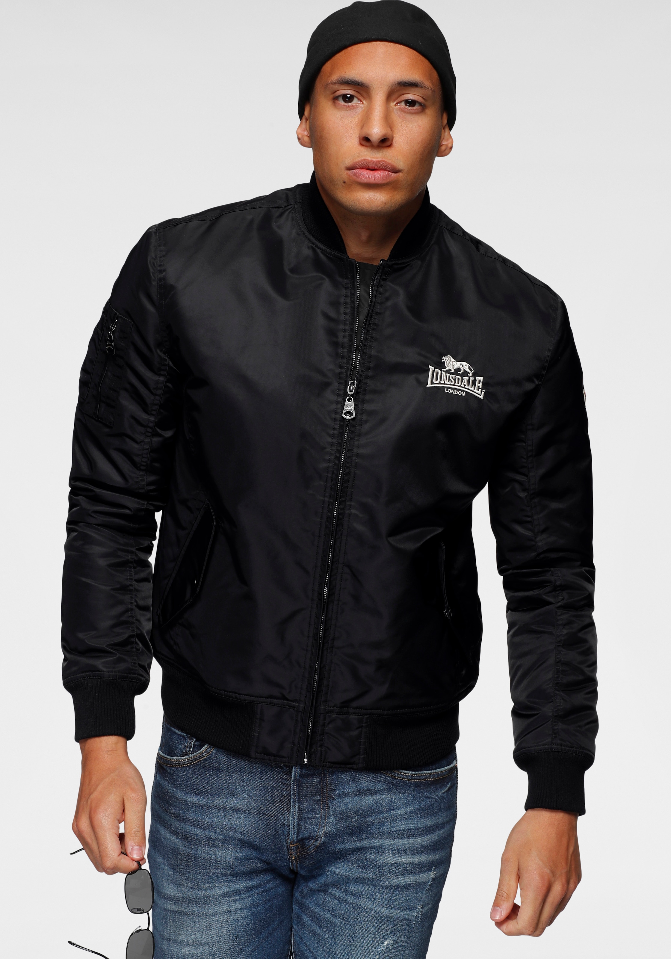 Image of Lonsdale Bomberjacke "TERN HILL" mit Logodruck, windabweisendes Obermaterial aus Polyamid