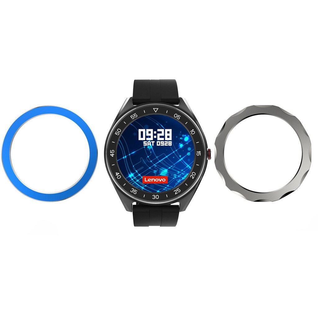 Lenovo Smartwatch »Lenovo Sportuhr R1 Schwarz/Schwarz«, (Android Wear)