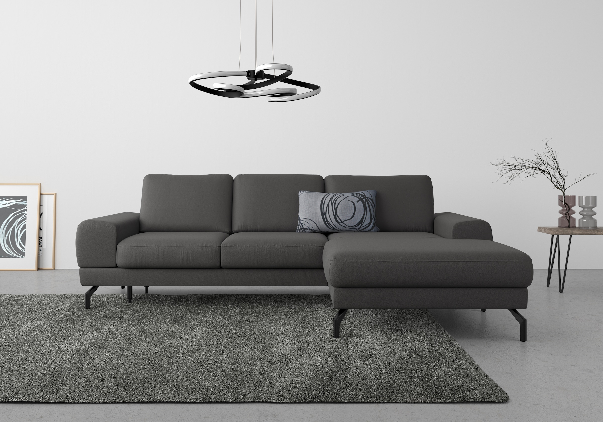 sit&more Ecksofa »Cinturo L-Form«, inklusive Sitztiefenverstellung und Federkern, Sitzhöhe 48 cm