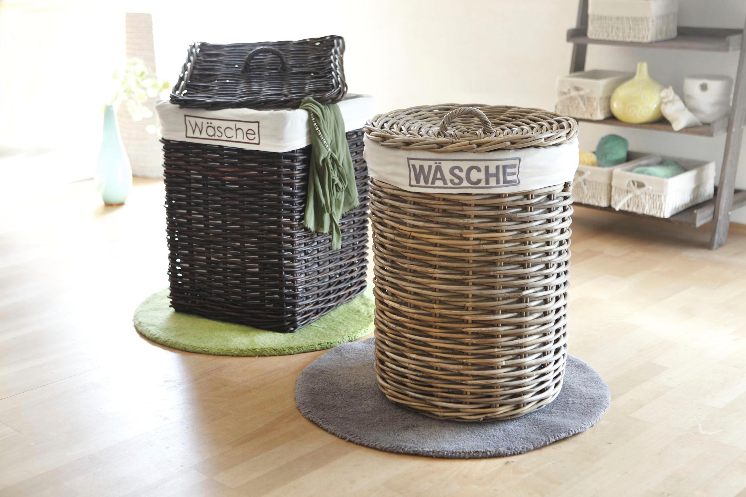 Entdecke Home affaire Wäschekorb, Rattangeflecht, Höhe 65 auf cm