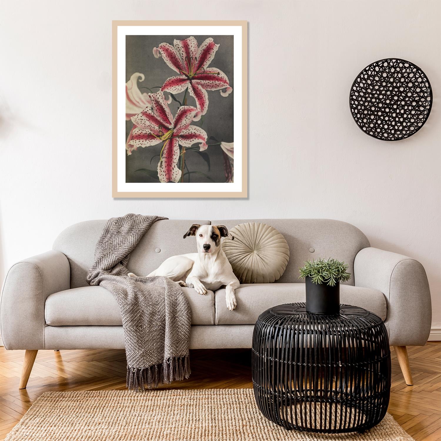 Image of queence Bild mit Rahmen "Edda" Blumen Blumenbilder Kunst Pflanzen Pflanzenbilder Premium Rahmenbild