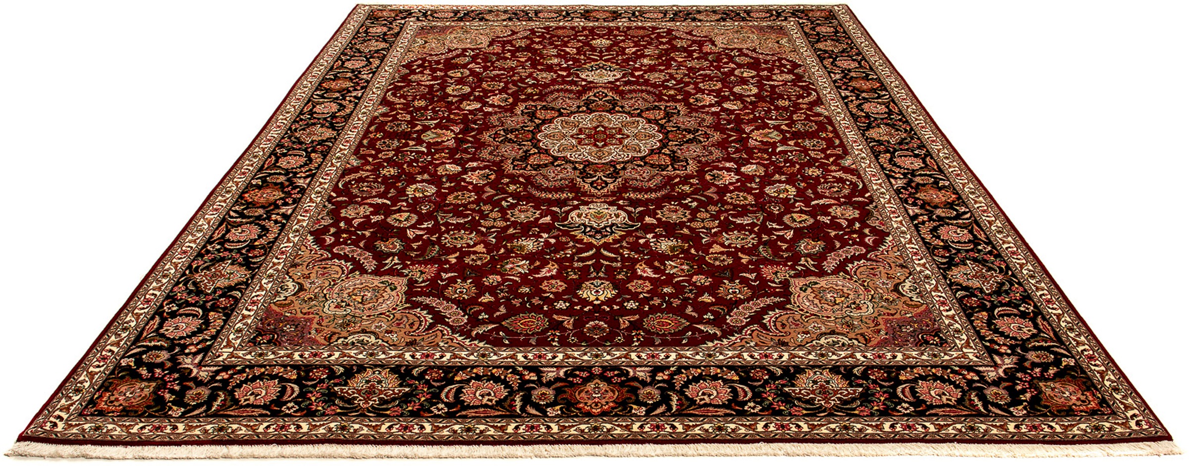 Image of morgenland Orientteppich »Perser - Täbriz - Royal - 342 x 251 cm - dunkelrot«, rechteckig, 7 mm Höhe, Wohnzimmer, Handgeknüpft, Einzelstück mit Zertifikat bei Ackermann Versand Schweiz