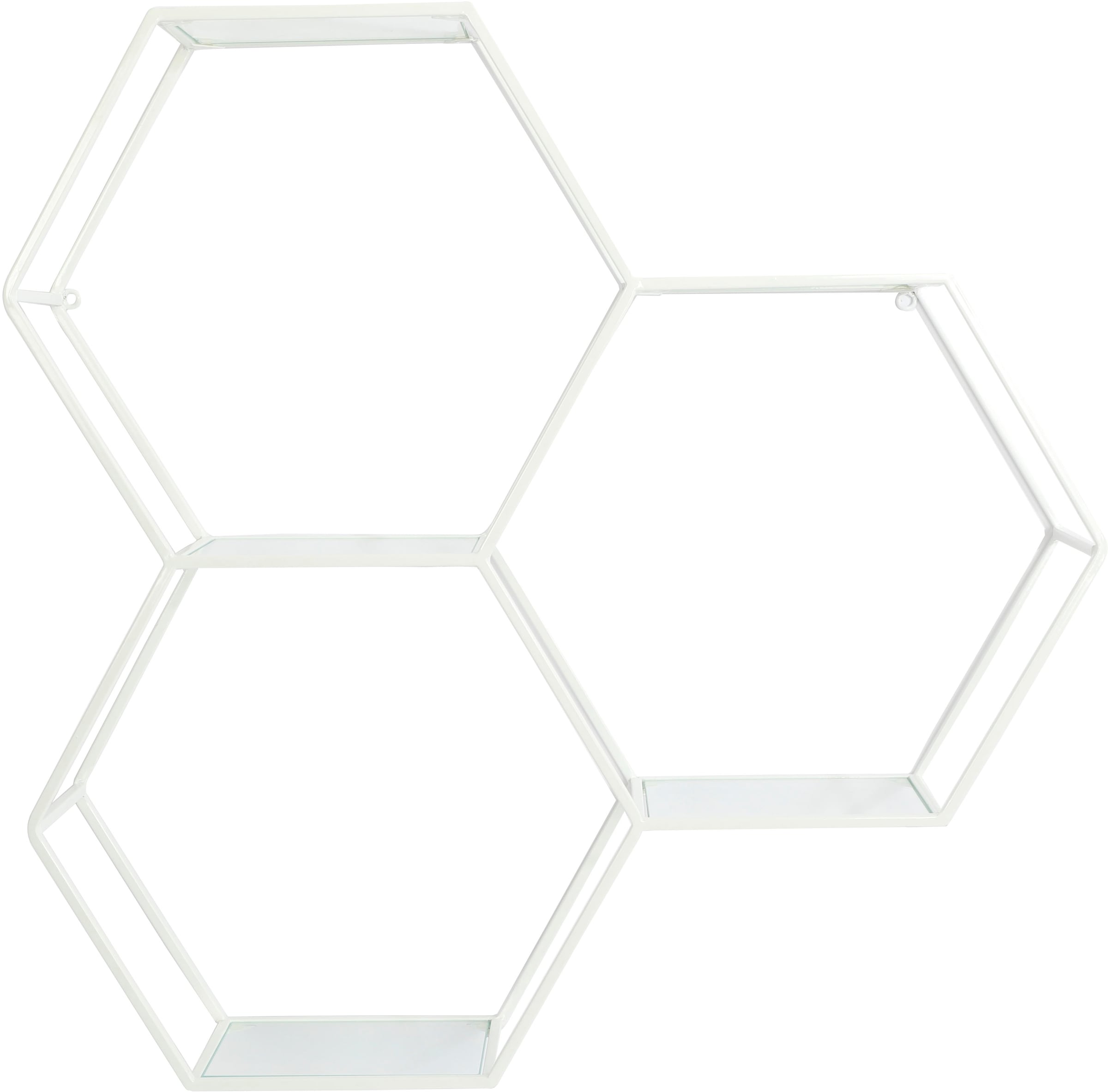 GOODproduct Deko-Wandregal »Lenia, 3 Ablageflächen aus Glas in einer besonderen Form kombiniert« für elegantes und modernes Wohnen, aus Metall, in 3 Farben