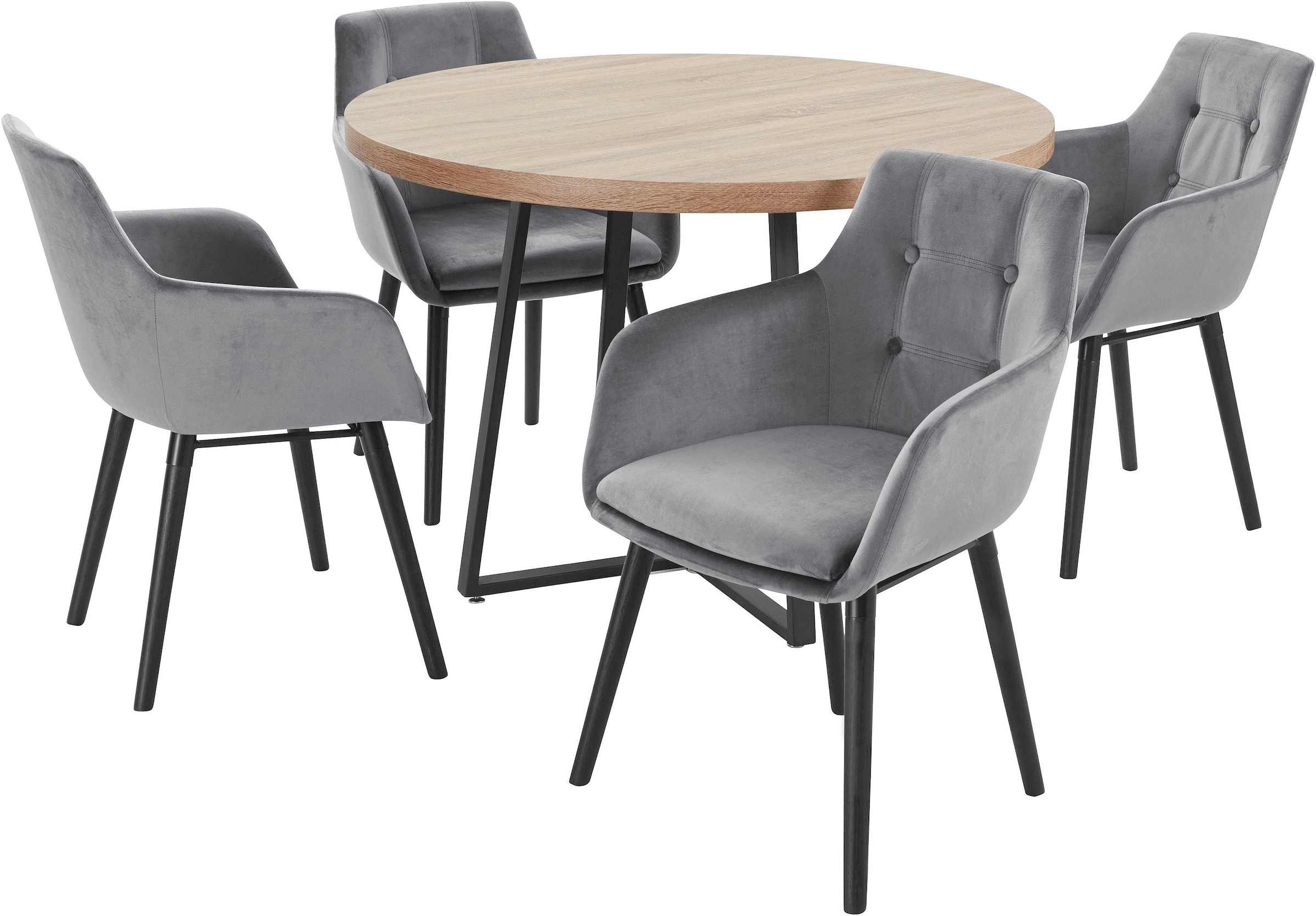 Image of GOODproduct Essgruppe 5 Stk. tlg. mit 4 Stühle