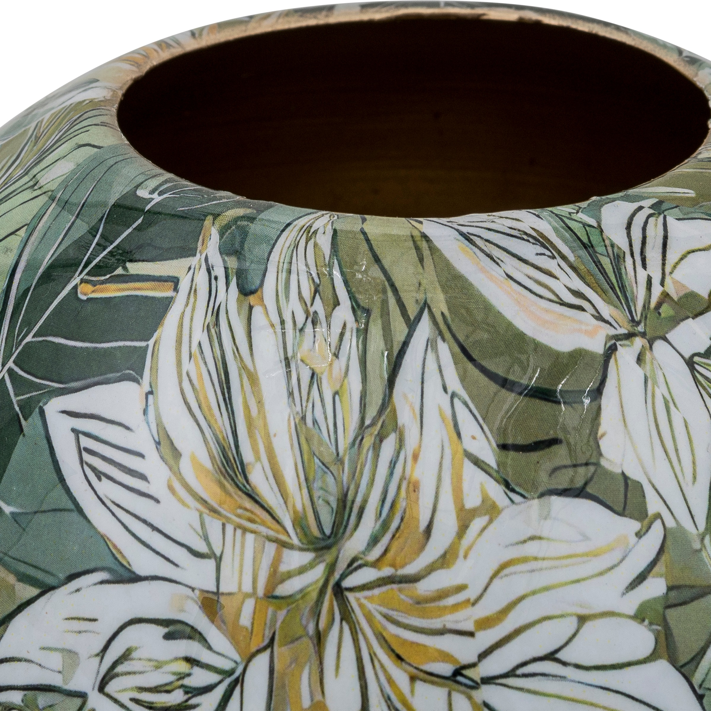 Creativ home Tischvase "Vase" mit floralem Dekor