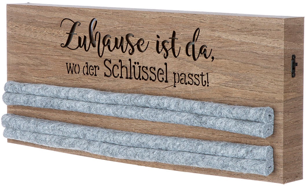 GILDE Schlüsselkasten »LED Schlüsselbrett mit Spruch«, (1 St.)