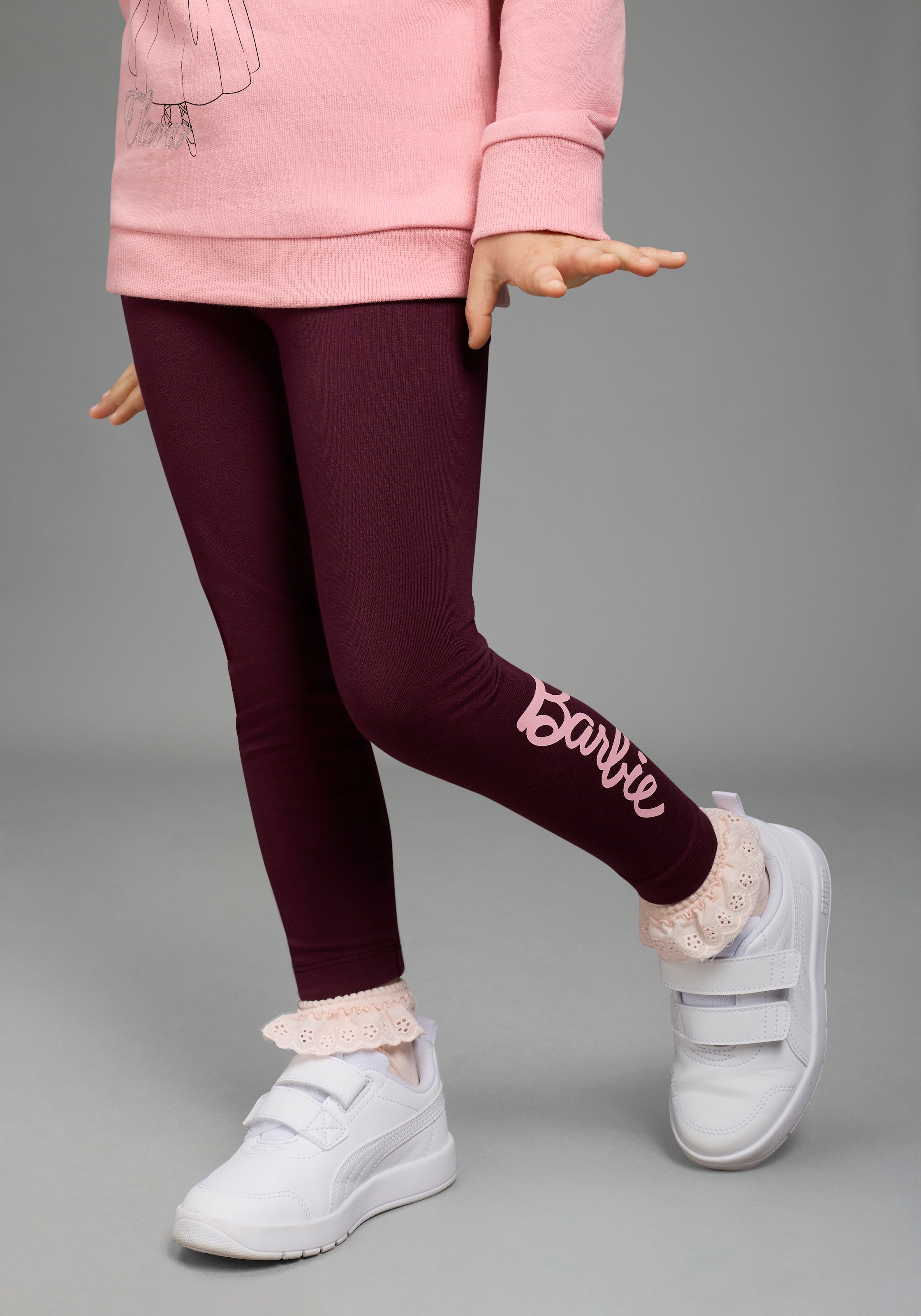 Image of KIDSWORLD Leggings "BARBIE Leggings, Mattel" BARBIE Legggings, extra-eng geschnittenes Bein, Logo-Druck