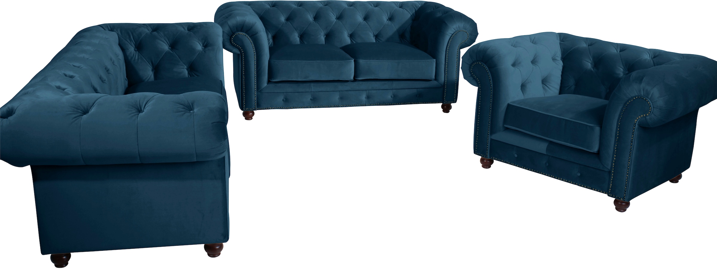 Max Winzer® Chesterfield-Sofa »Old England modern, elegant und Retro, mit edler Knopfheftung«, im Retrolook, Breite 192 cm