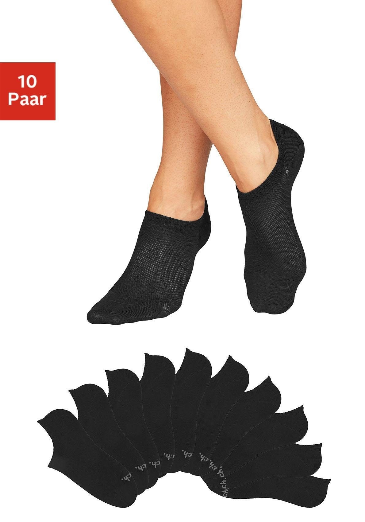Image of Bench. Sneakersocken Packung, 10 Stk. tlg. mit Pikeestruktur
