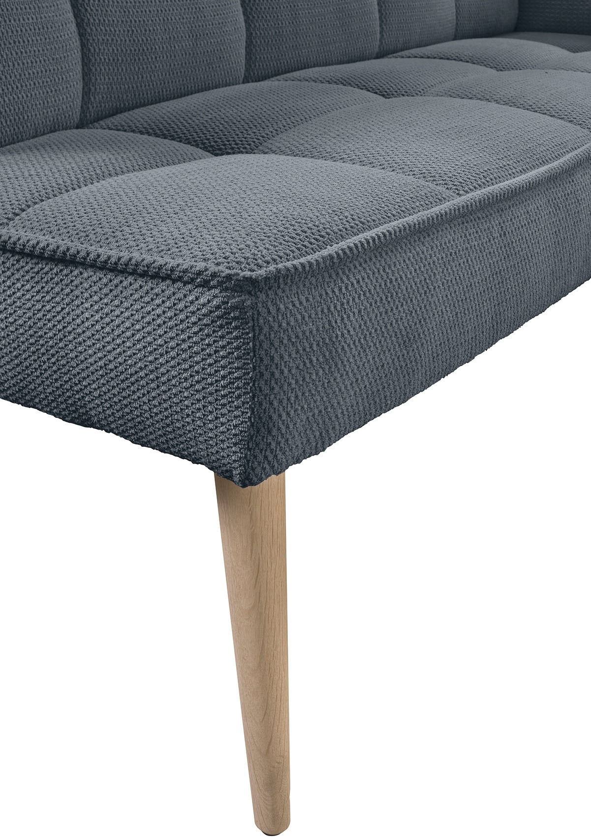 exxpo - sofa fashion Banc d'angle »Latte« moderne Sitz- und Rückensteppung, bequem und elegant, hoher Holzfuss