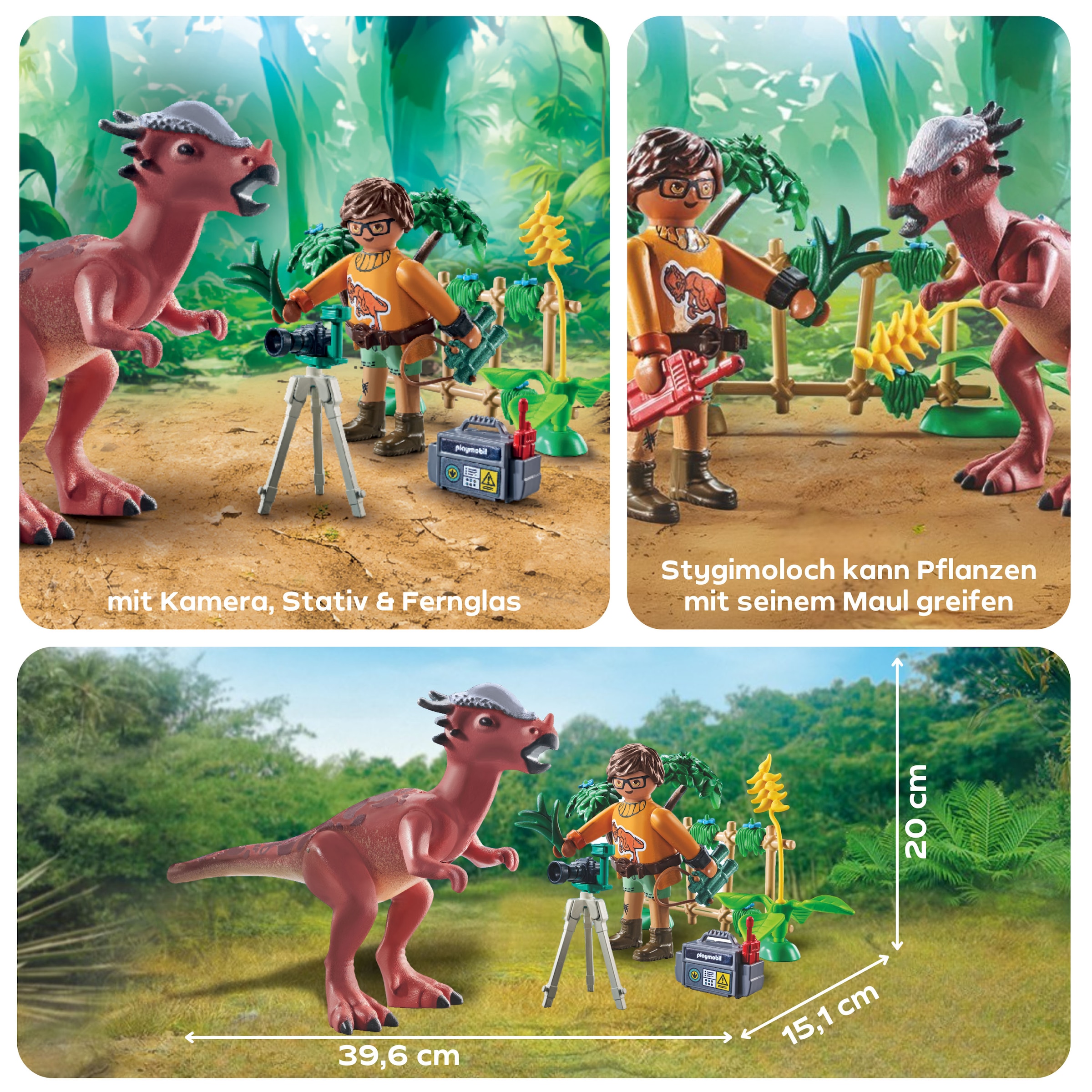 Playmobil® Konstruktions-Spielset »Stygimoloch-Beobachtung (71822), Playmobil Dinos«