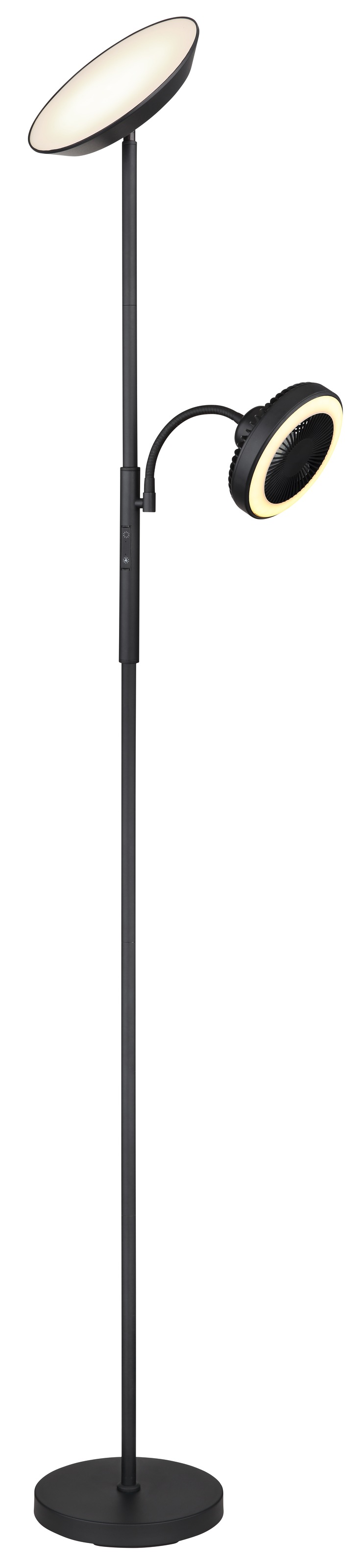 GLOBO LIGHTING LED Deckenfluter »DAVYD« LED-Modul 1 Stk. warmweiss - kaltweiss Stehleuchte, Stehlampe, Leselicht mit Ventilator, Wohnzimmer