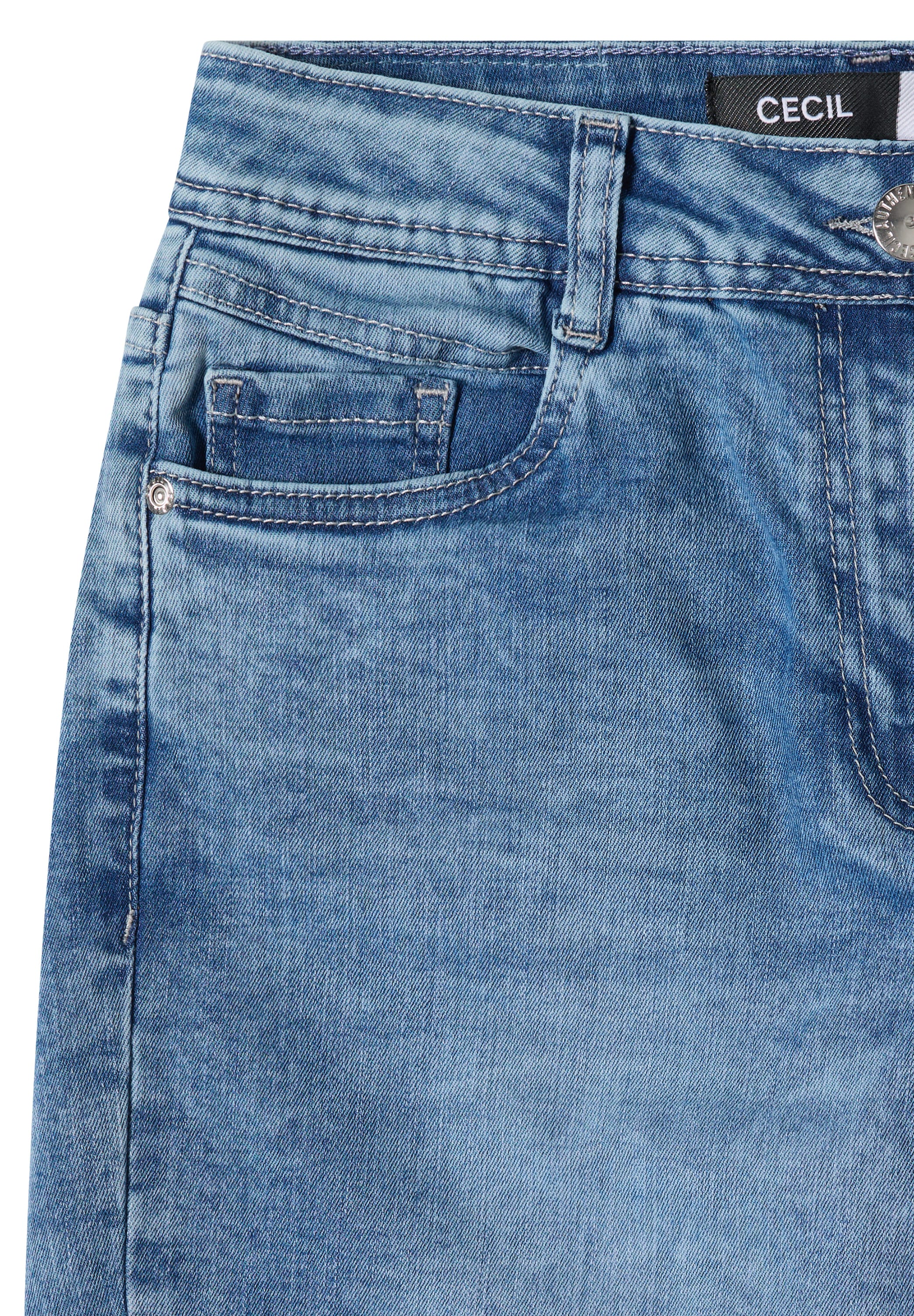 Cecil Bermuda »Style Neele«  Bermuda en jean d'été coupe ample / avec ourlet à la mode