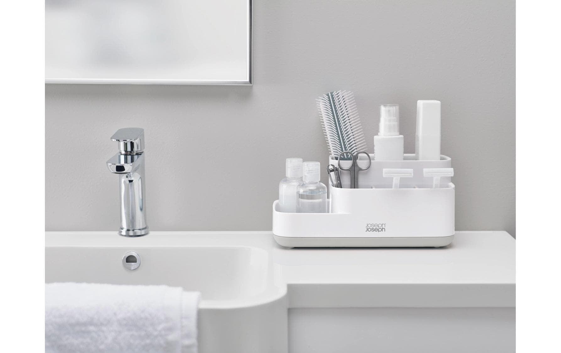 Joseph Joseph Organisateur de salle de bain »EasyStore« Badezimmer-Caddy, weiss/grau