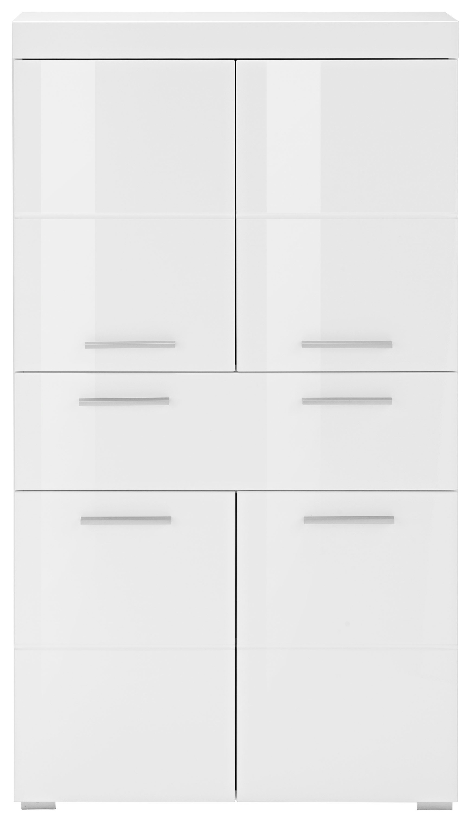 welltime Midischrank »Avena« Standschrank mit 4 Türen, 1 Schublade - (B/T/H) 73/31/130 cm