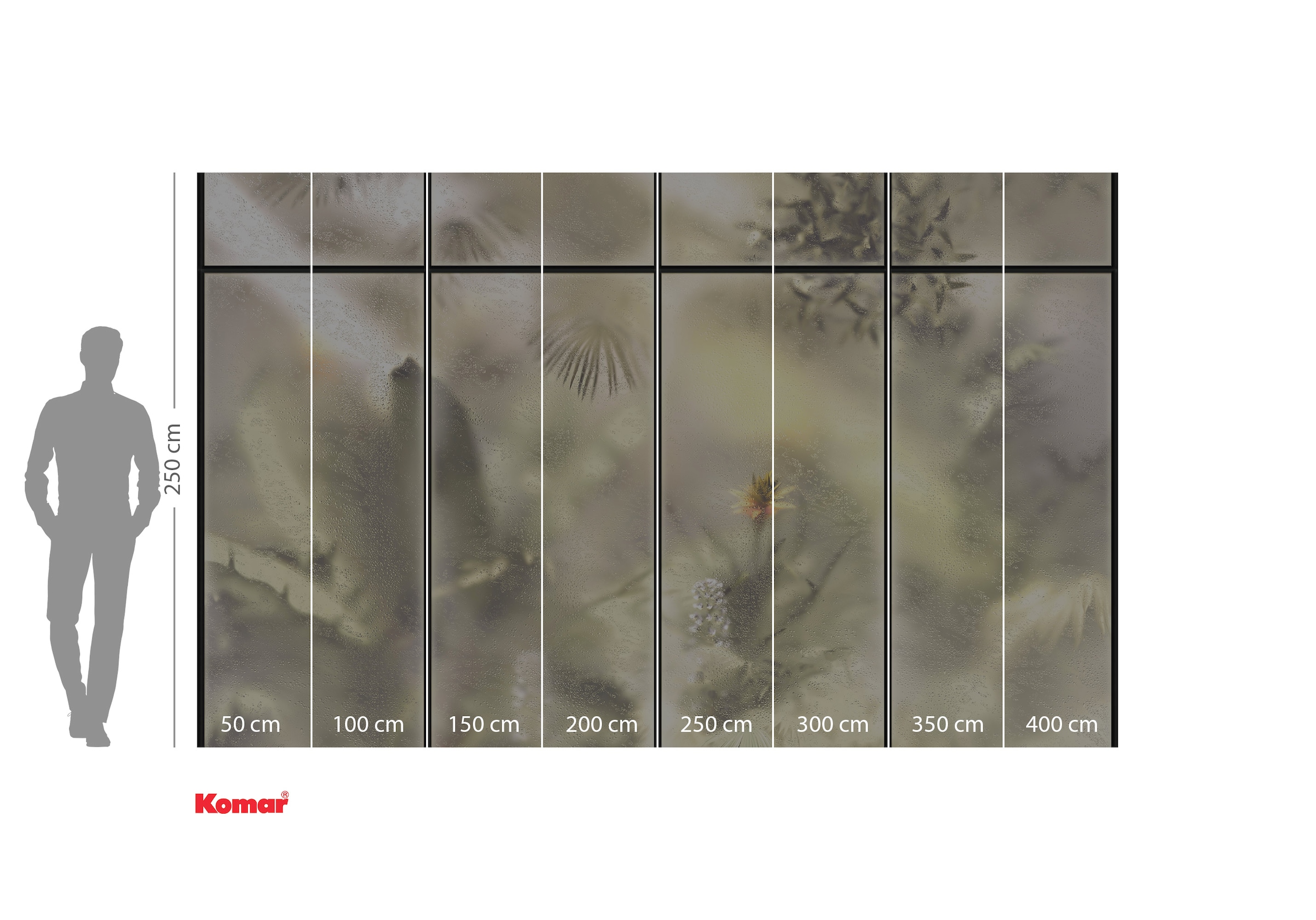 Komar Fototapete »Digitaldruck Vlies - Casa Cabina - Grösse 400 x 250 cm«, bedruckt-floral-geblümt-gemustert-tropisch, Wohnzimmer, Schlafzimmer