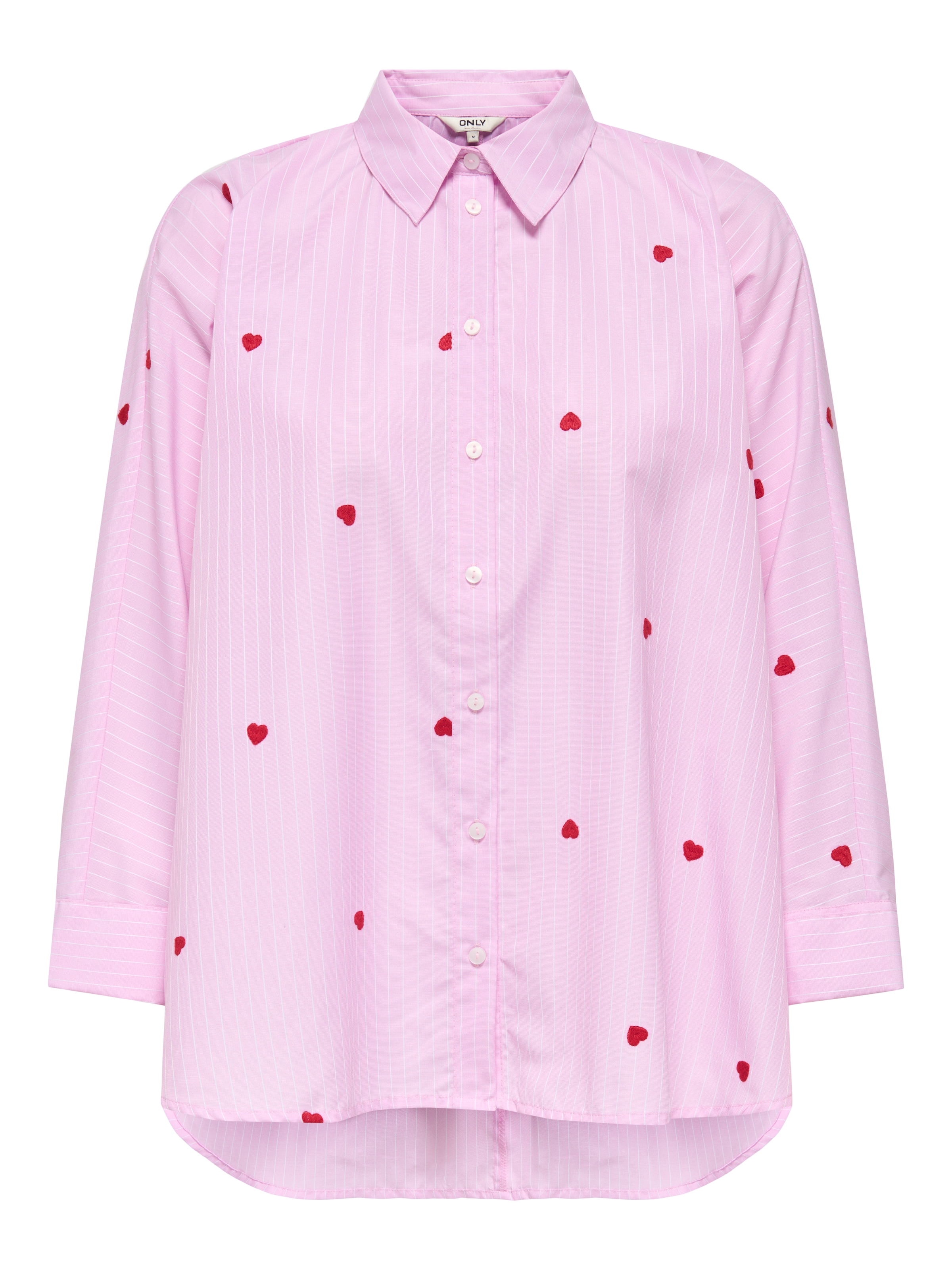 ONLY Blouse chemise »ONLNEW LINA GRACE LS STRIPE EMB SHIRT«