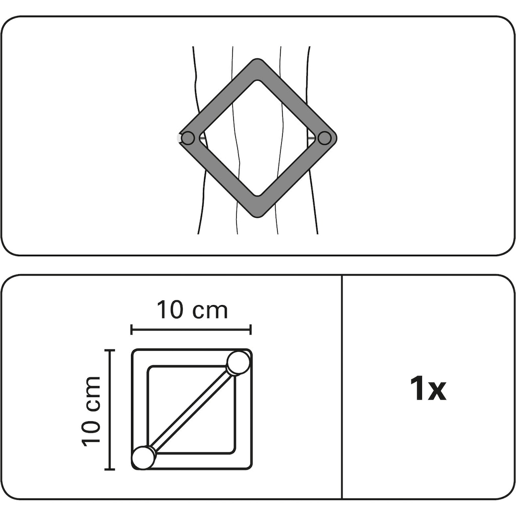 GARDINIA Dekoklammer »Dekospange Raute«, (1 St.), zur einfachen Befestigung und Dekoration