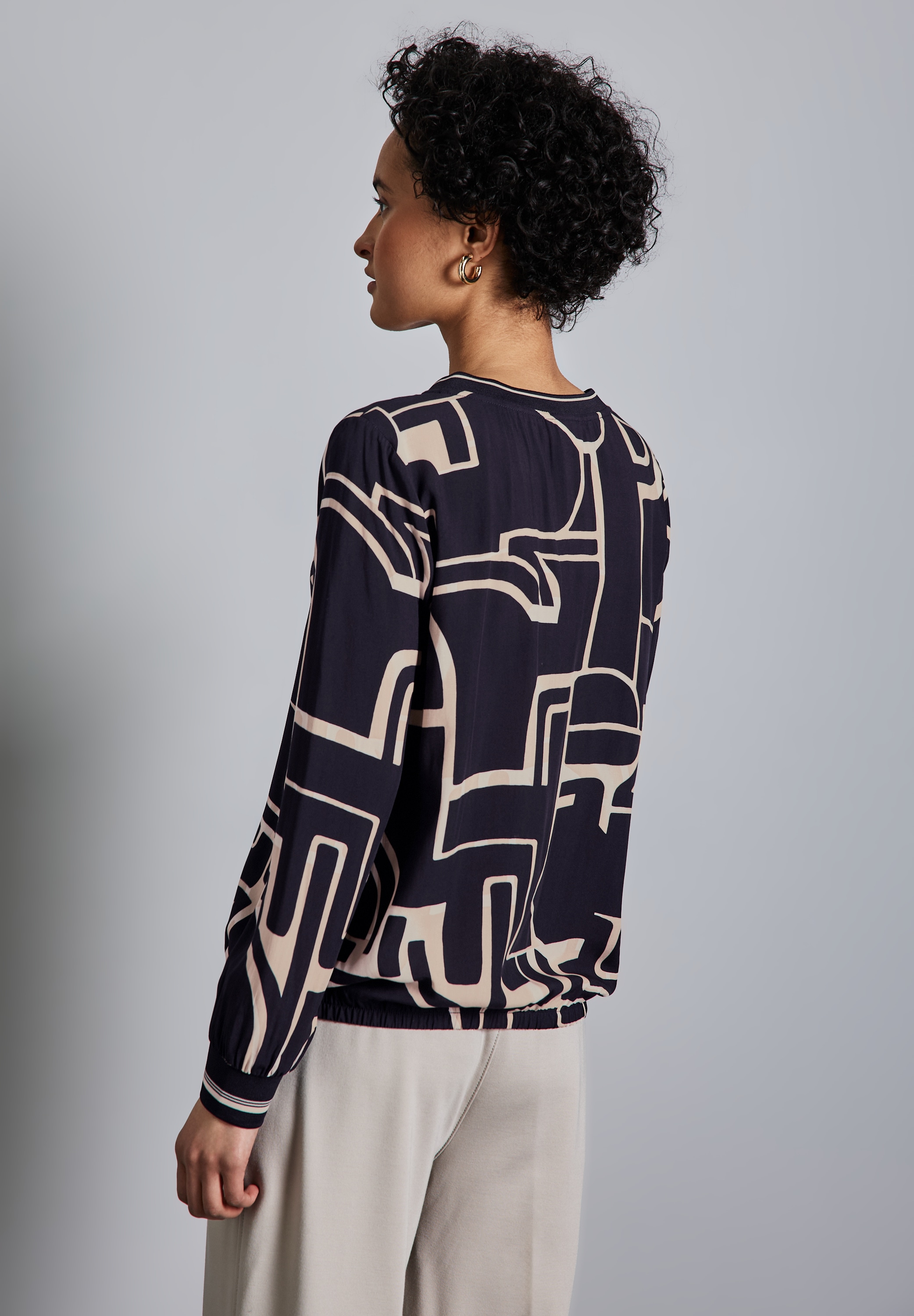 STREET ONE Langarmbluse, mit All-Over Print
