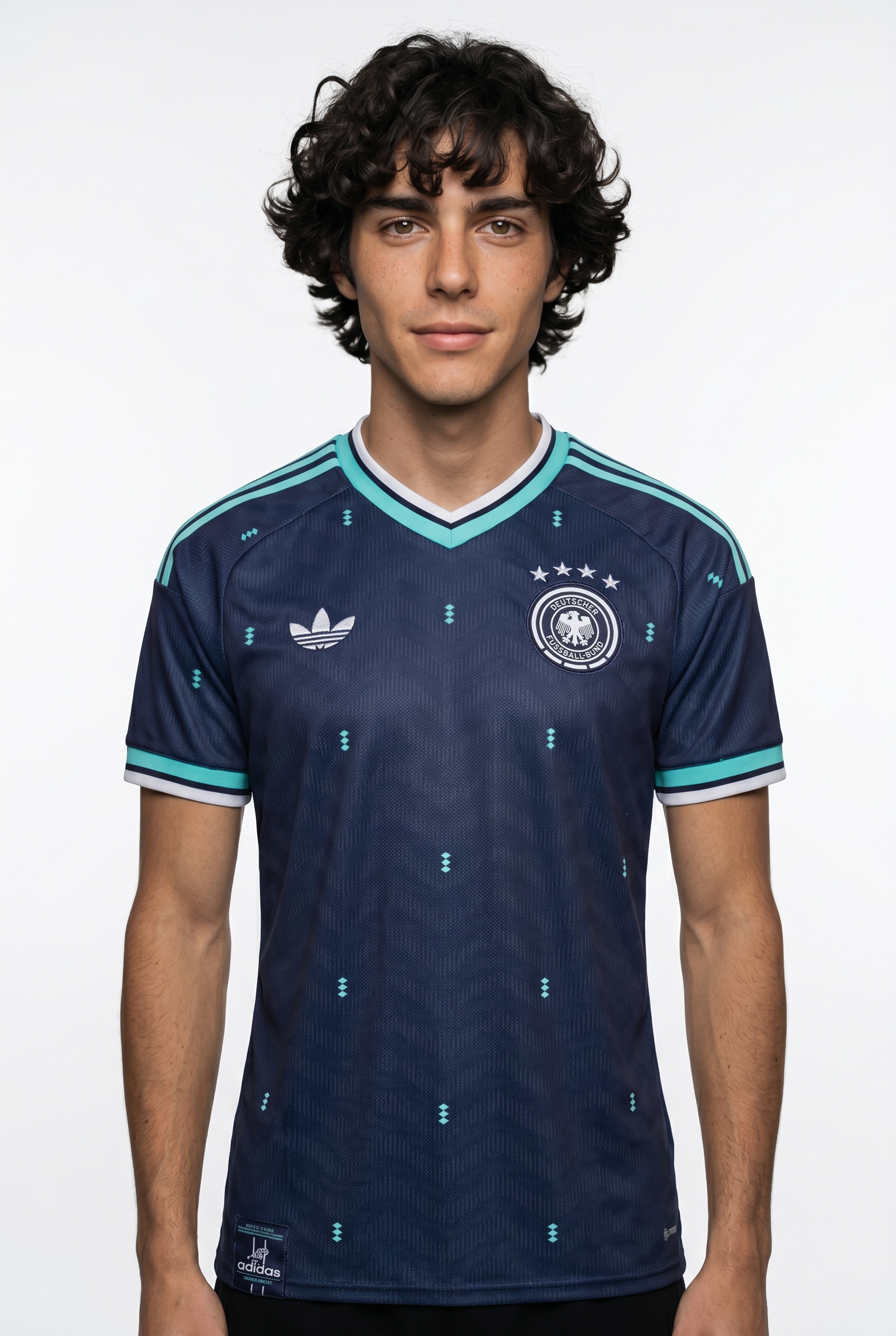 Image of adidas Performance Fussballtrikot "DFB A JSY" mit Climacool Technologie, mit V-Ausschnitt, mit geripptem Bund