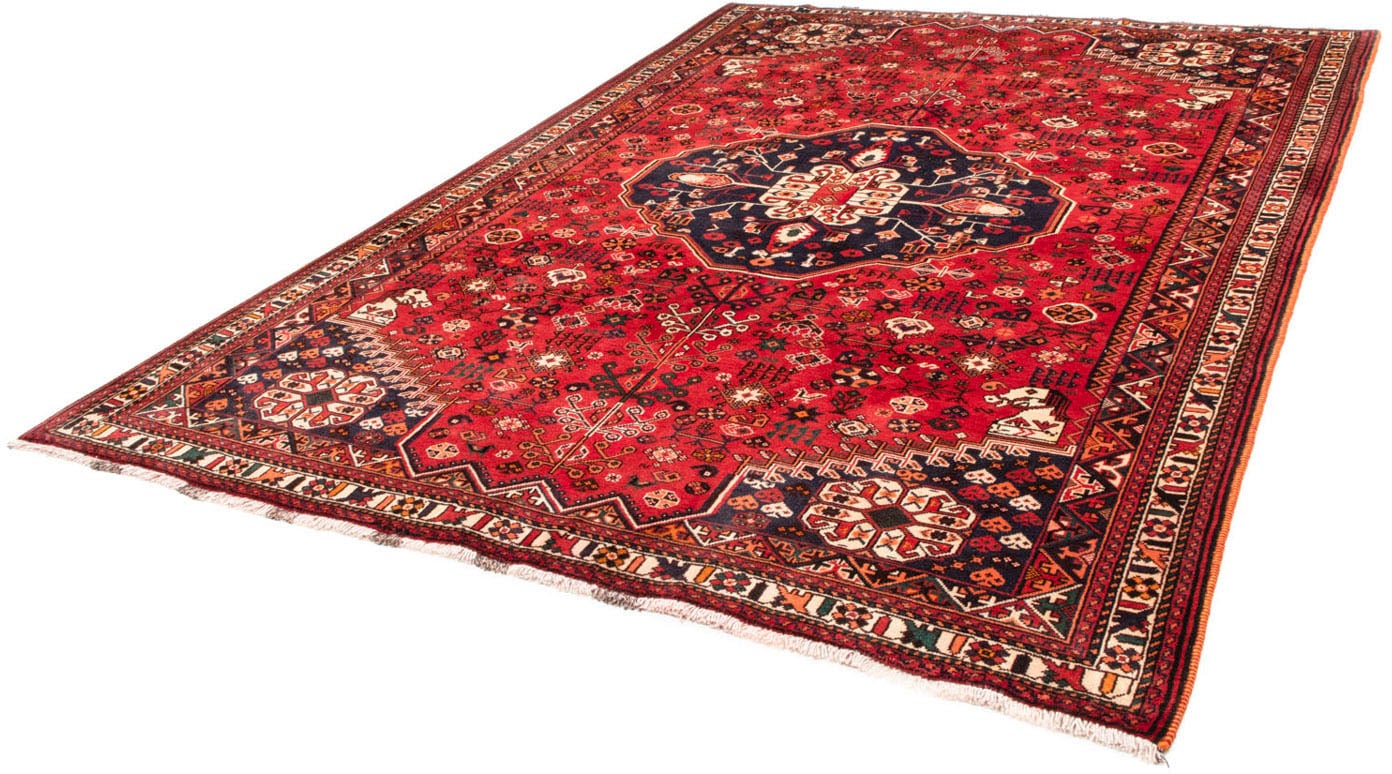 Wollteppich »Hosseinabad Medaillon Rosso chiaro 122 x 81 cm«, rechteckig, 10 mm Höhe,...