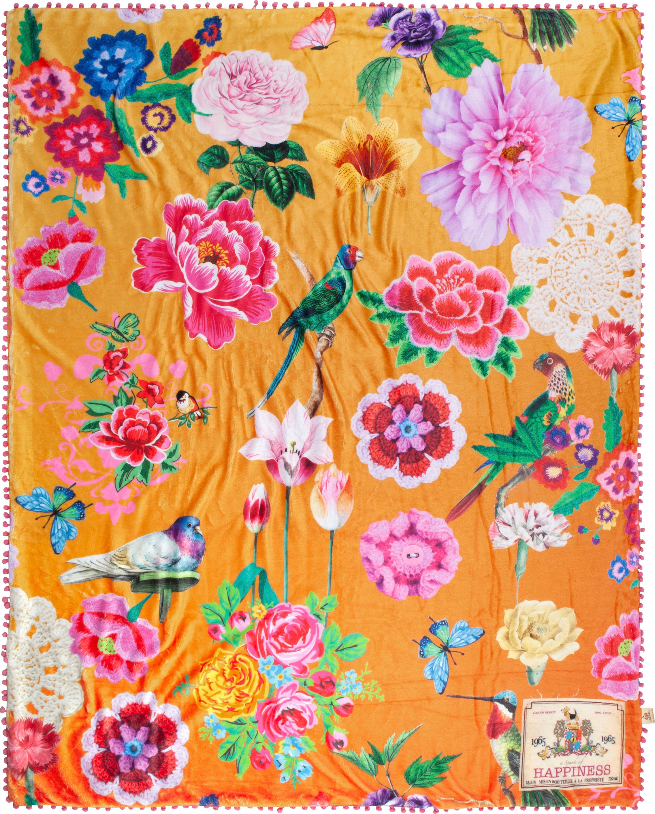 Image of Happiness Plaid »Suzy«, mit Pompons, Kuscheldecke bei Ackermann Versand Schweiz