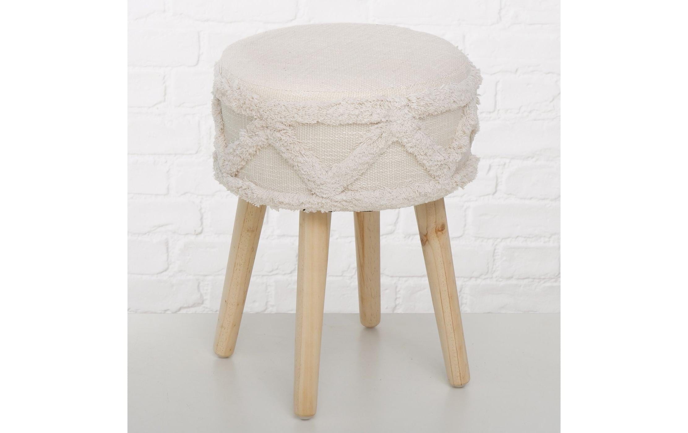 BOLTZE Hocker »Dali MDF/Kiefer, Natur/Cremeweiss«