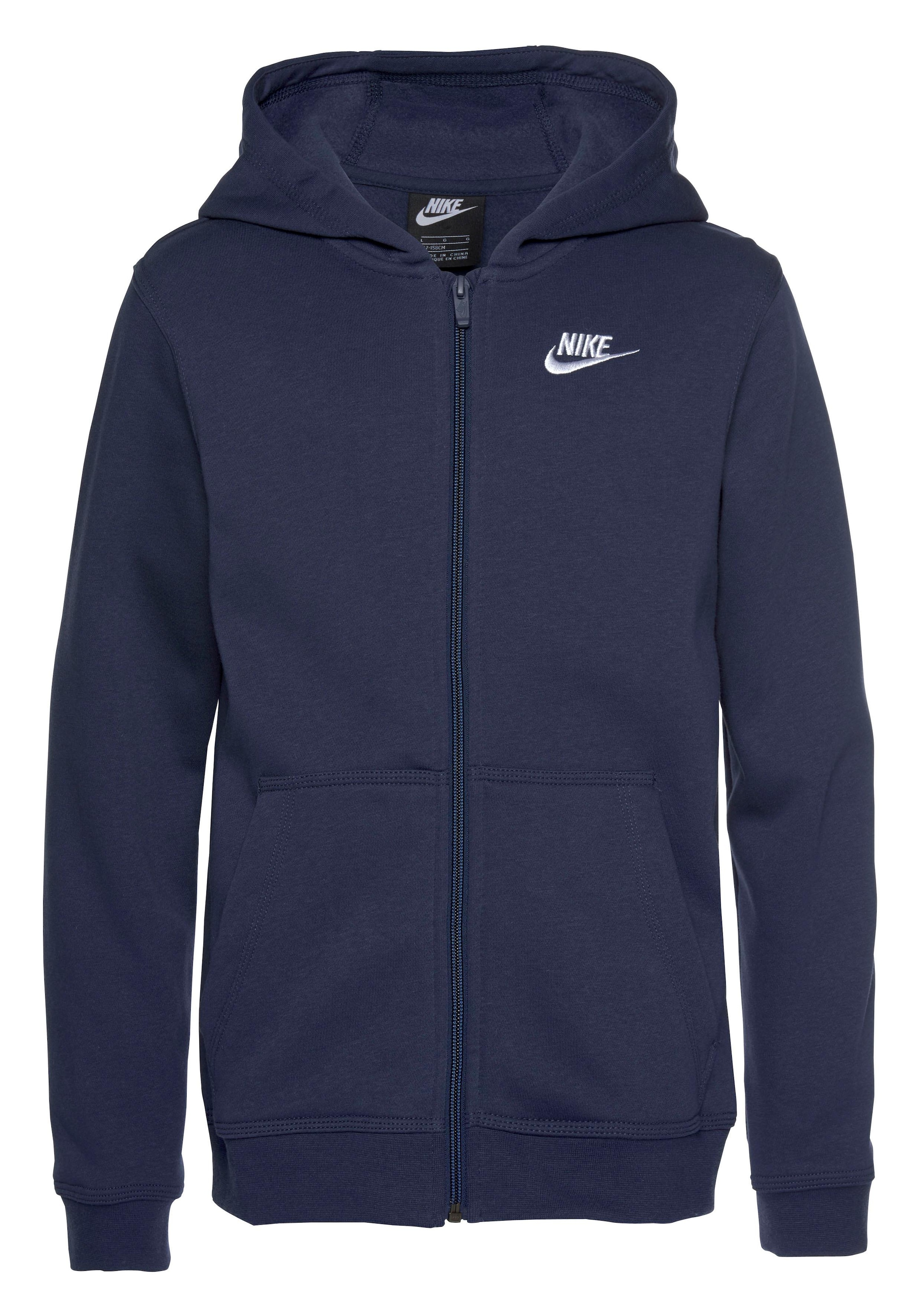 Finde Nike Sportswear Kapuzensweatjacke »NSW HOODIE FZ CLUB - für Kinder«  auf