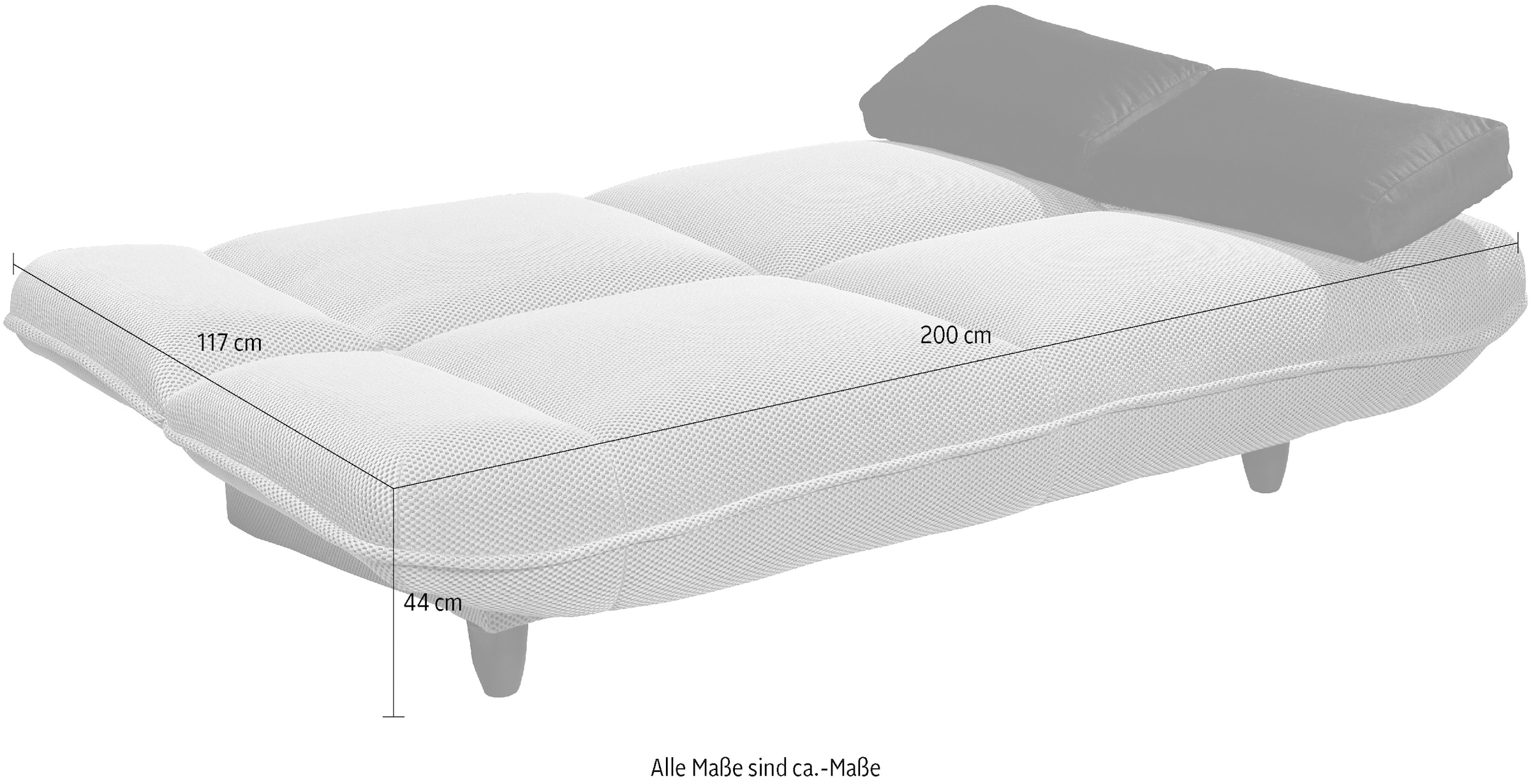 ED EXCITING DESIGN Schlafsofa »Amalia«, mit Schlaffunktion und Bettkasten