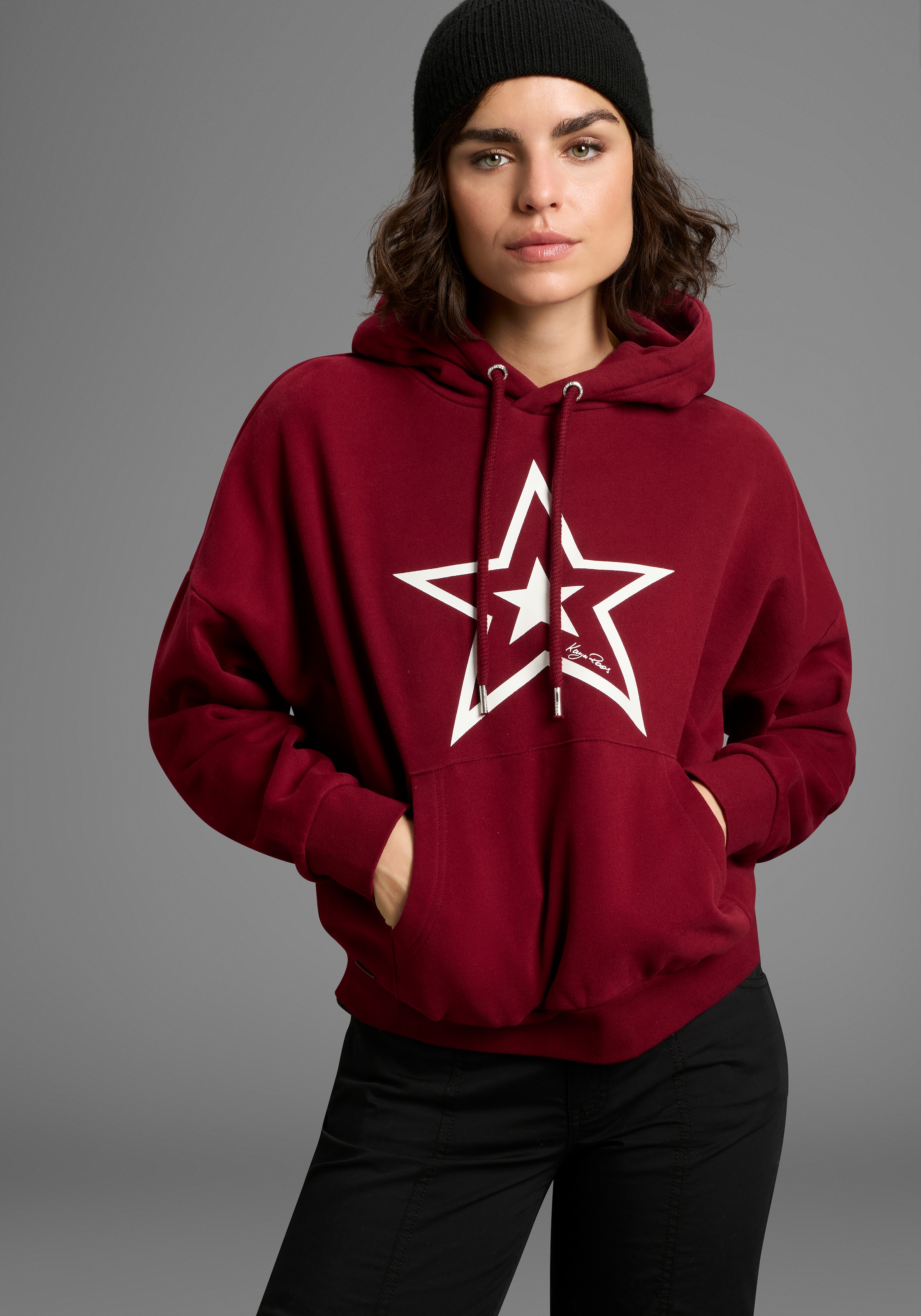 Image of KangaROOS Kapuzensweatshirt, mit Stern-Print