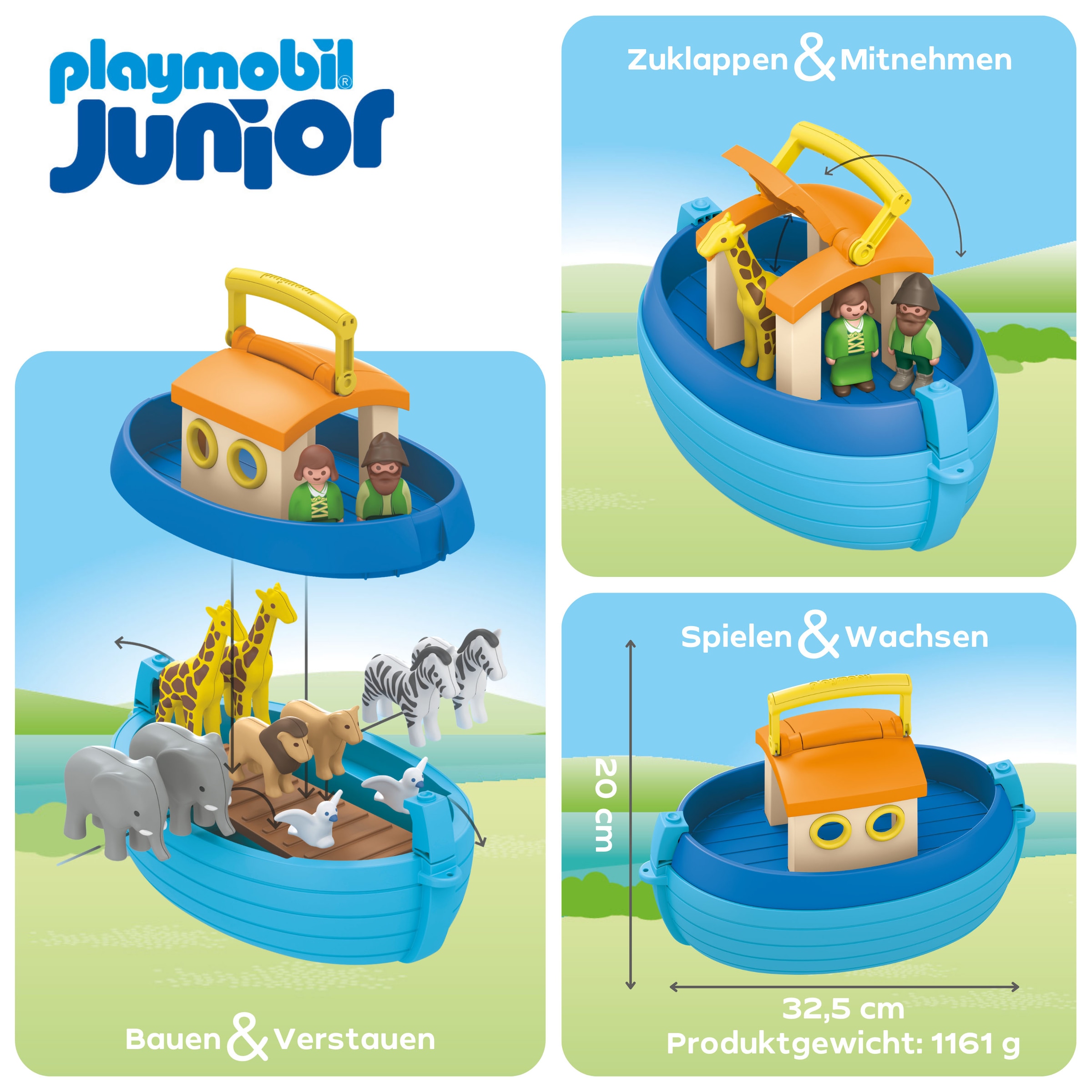 Playmobil® Konstruktions-Spielset »Meine Mitnehm-Arche Noah (71681), JUNIOR« Made in Europe