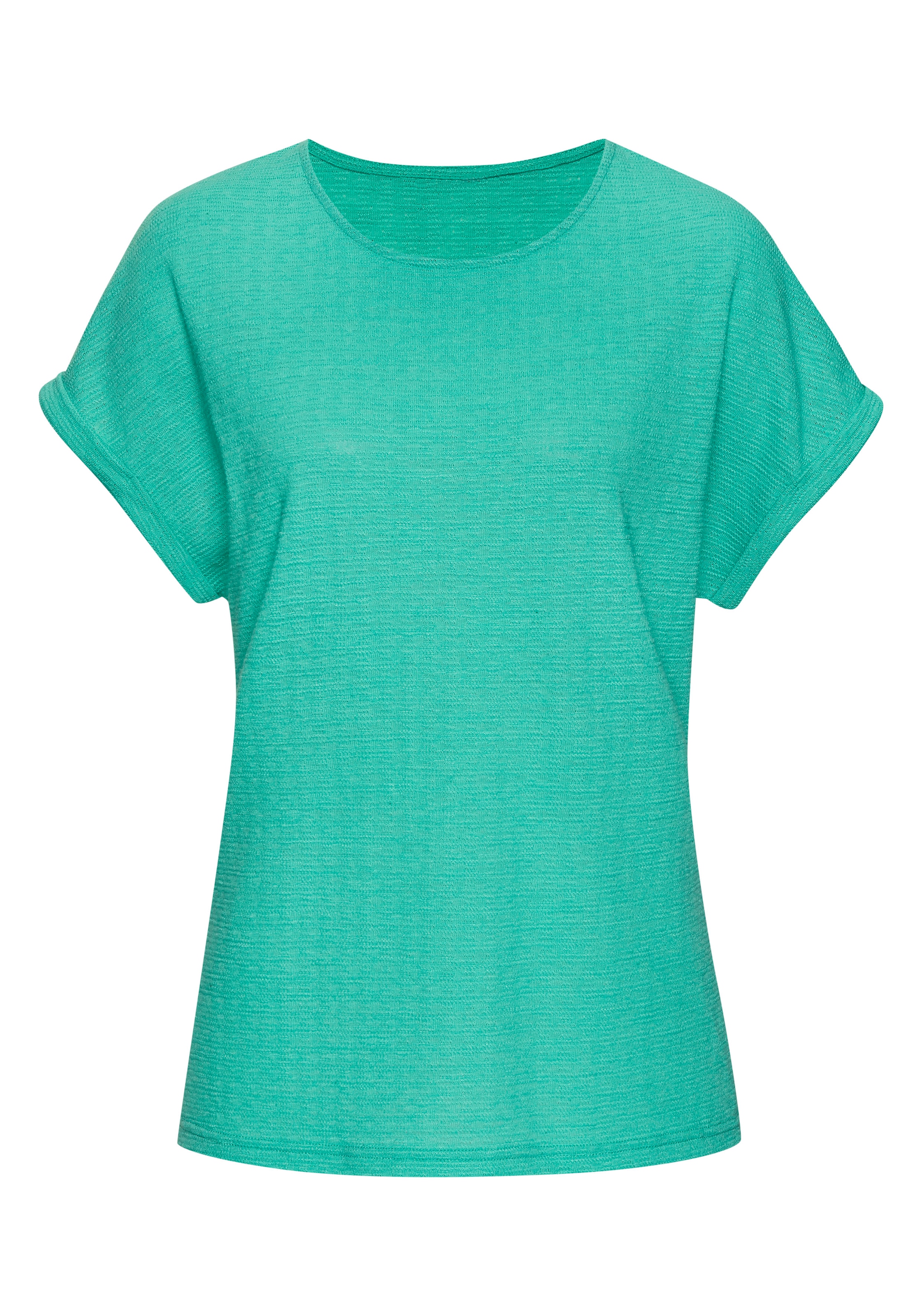 Vivance T-Shirt »aus bügelfreiem Strukturstrick«, (2er-Pack), aus bügelfreiem Strukturstrick und mit recycelten Polyester-Fasern