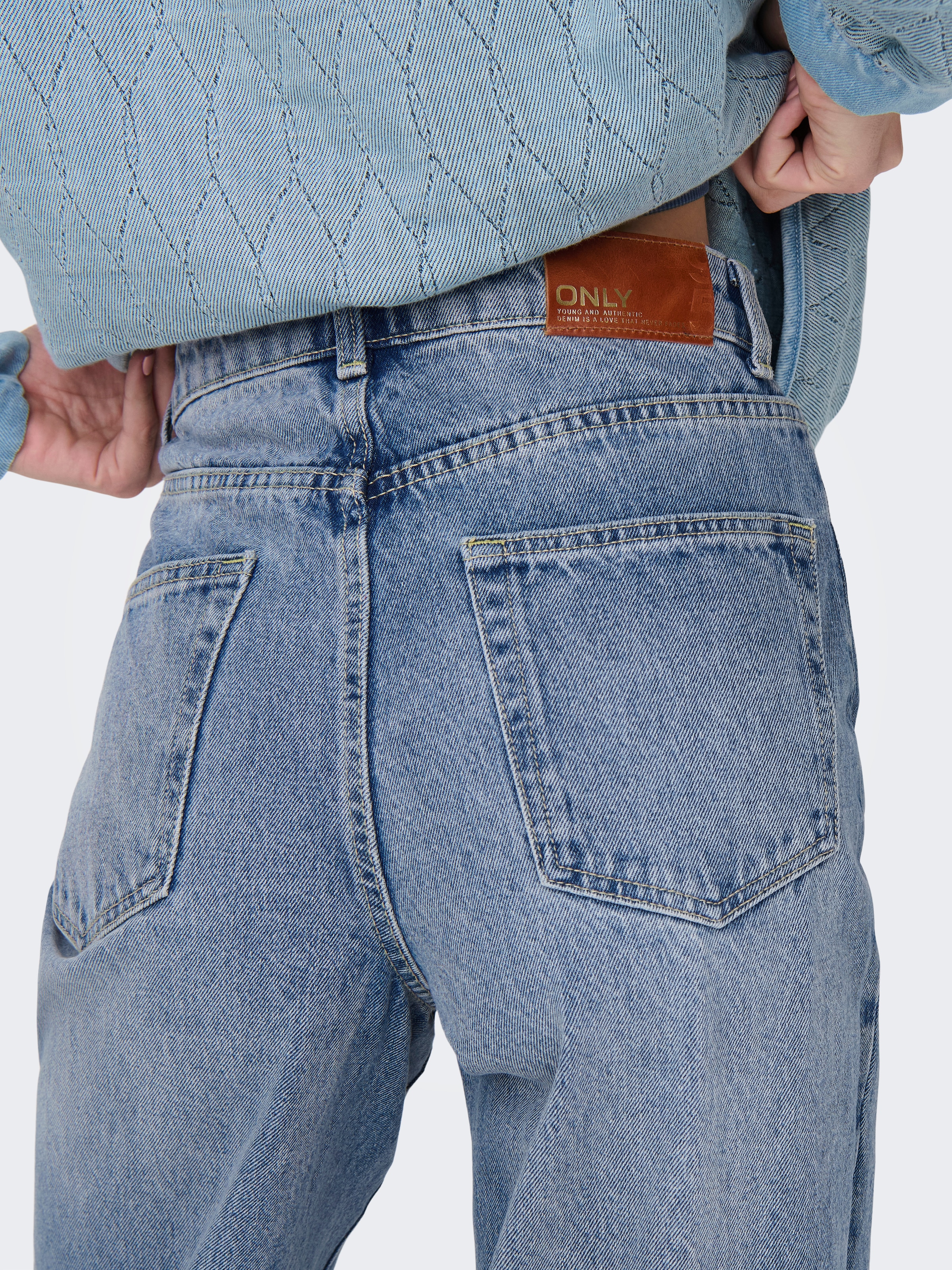 ONLY Jeans taille haute »ONLHOPE HW WIDE DNM REA345 NOOS« Baumwolle