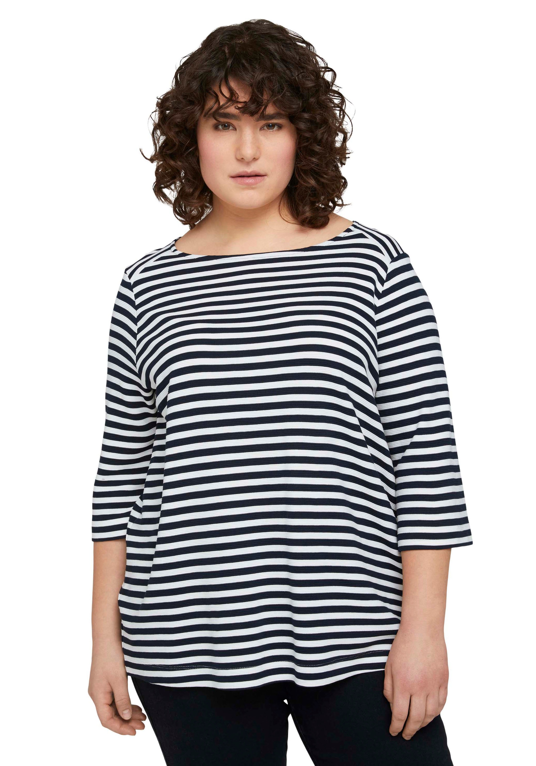 Image of TOM TAILOR PLUS Sweatshirt, mit Streifen bei Ackermann Versand Schweiz