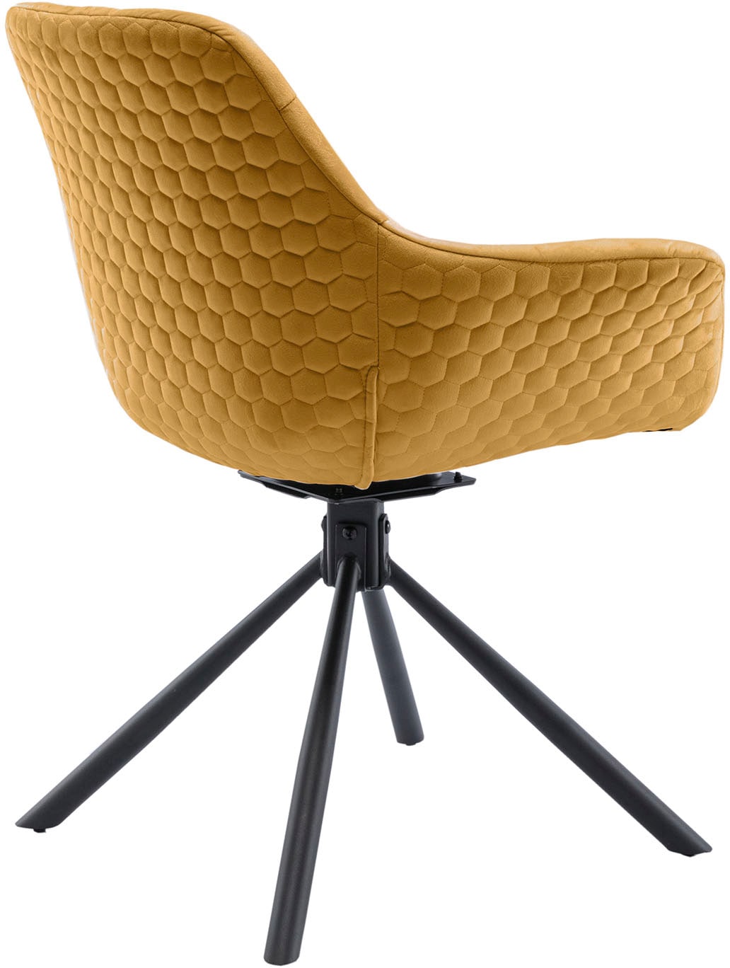 SalesFever Esszimmerstuhl »Rimini Armlehnstuhl: Sitzkomfort fürs Esszimmer« () 1 Stk.Esszimmersessel, Rückseite mit Wabensteppung,360° Drehfunktion