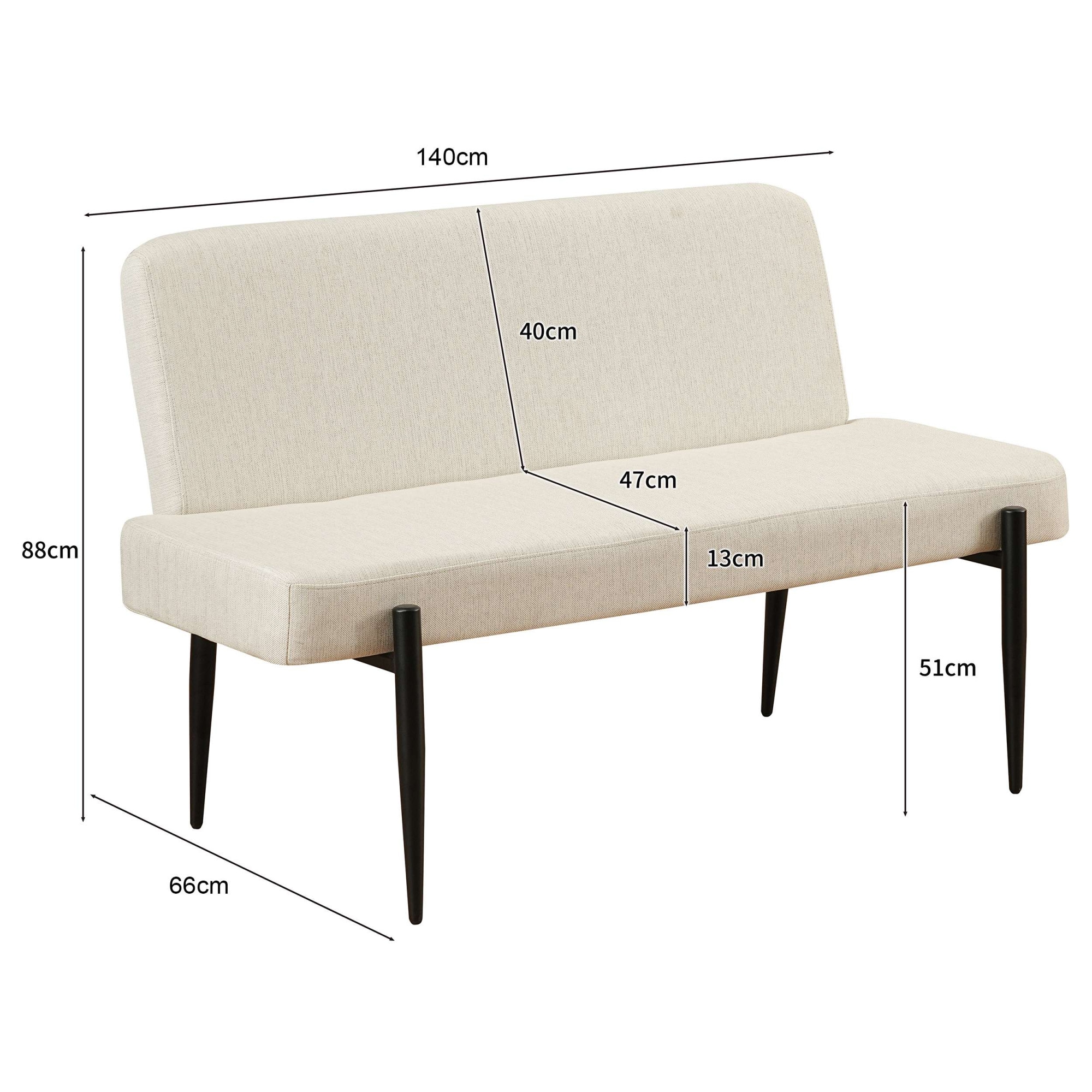GOODproduct Essbank »Frida« Federkern, pflegeleichtem Velours oder Webstoff Bezug, Breite 160 cm