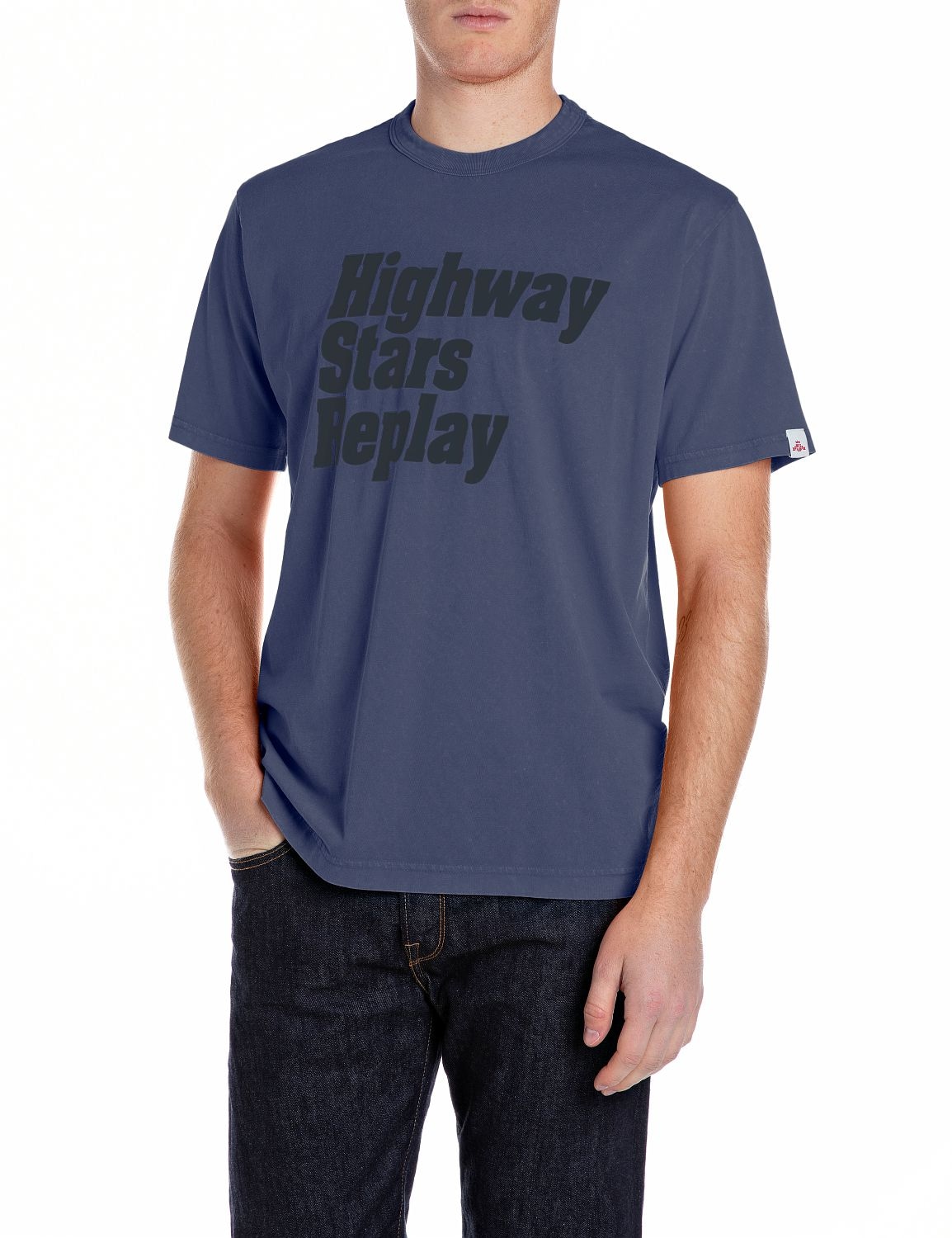 Image of Replay T-Shirt mit Front-Print