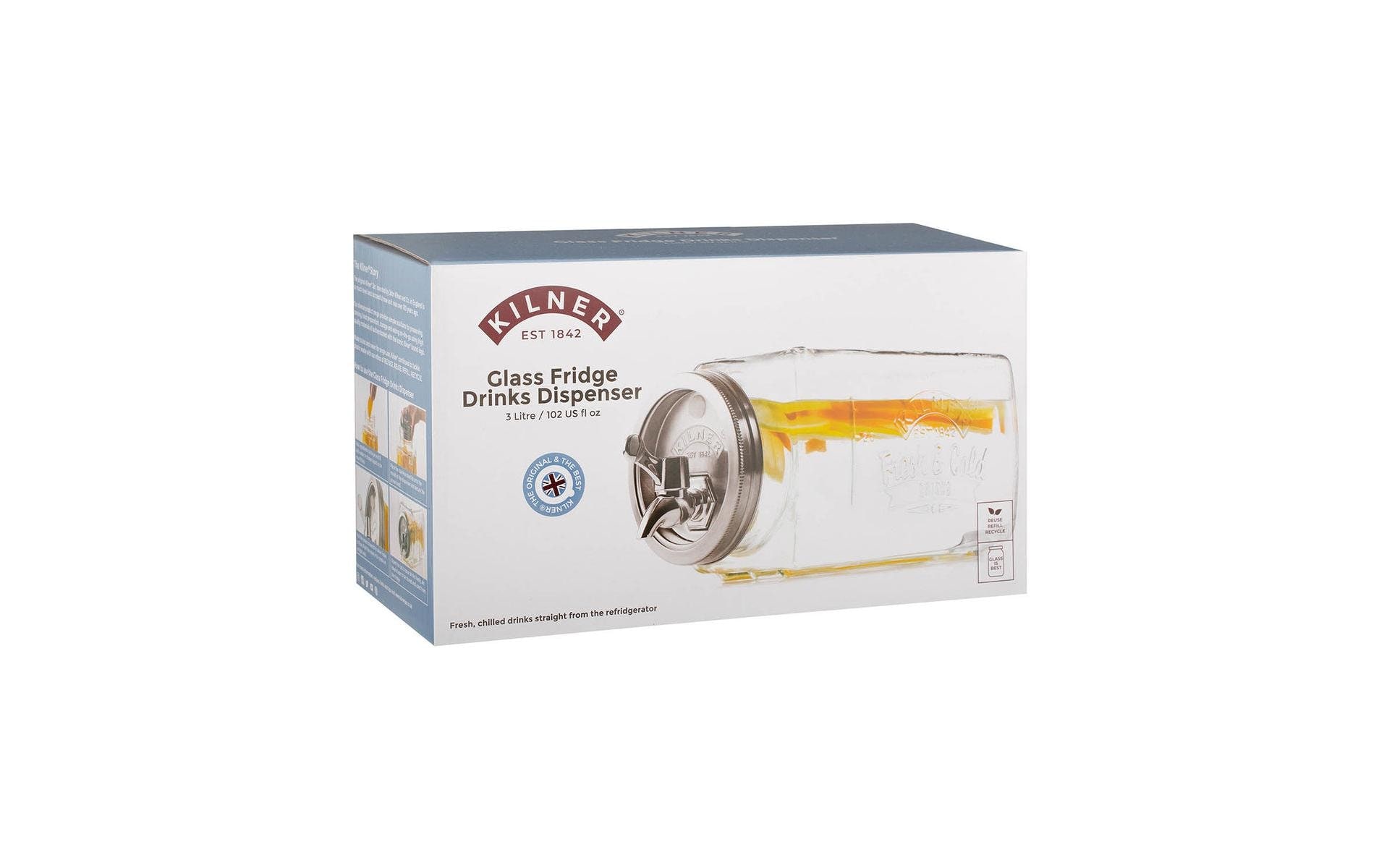 KILNER Getränkespender »zum Kühlschrank 3 l«
