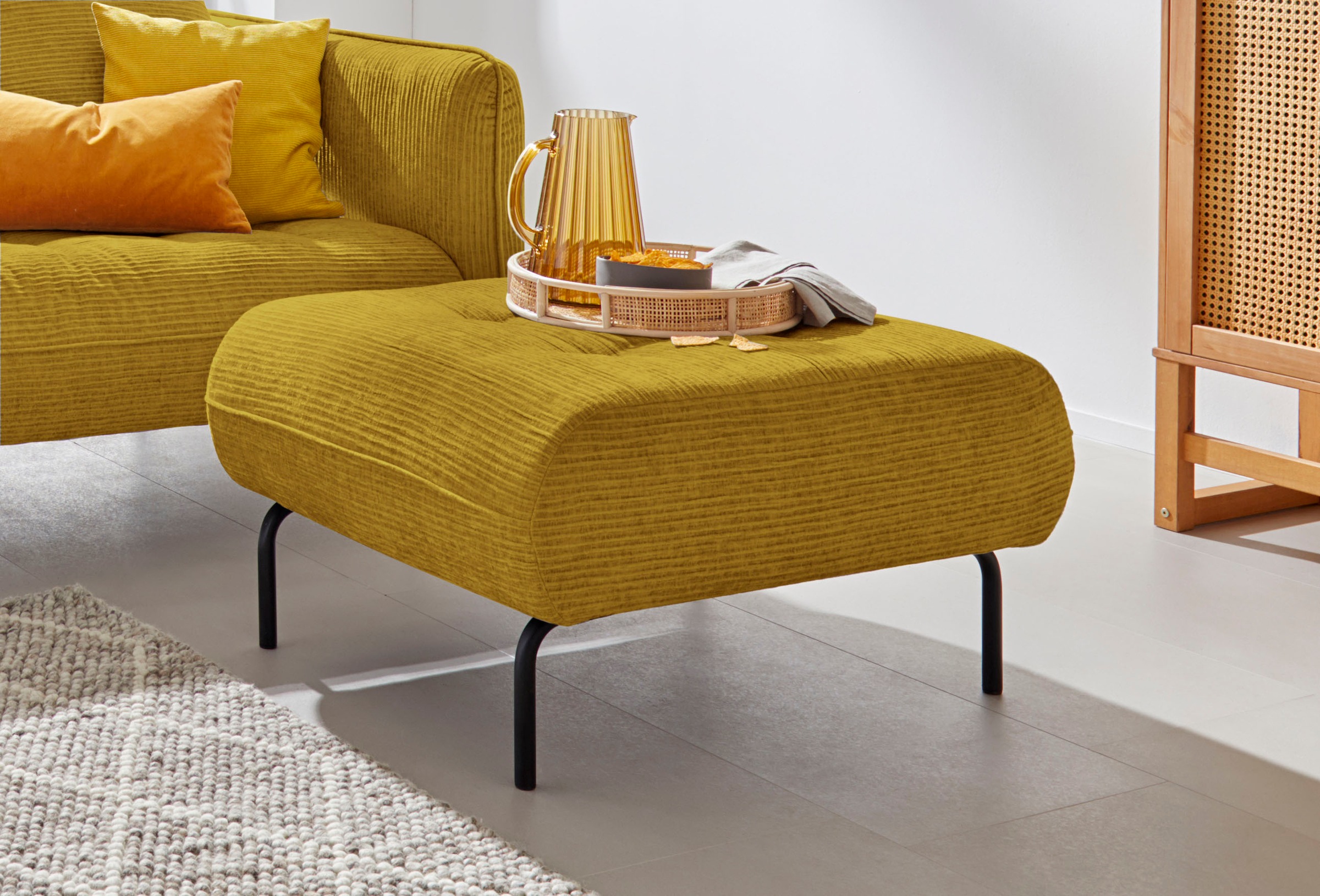 Image of INOSIGN Polsterhocker »Angara«, schöne Serienergänzung, mit Cord Bezug bei Ackermann Versand Schweiz