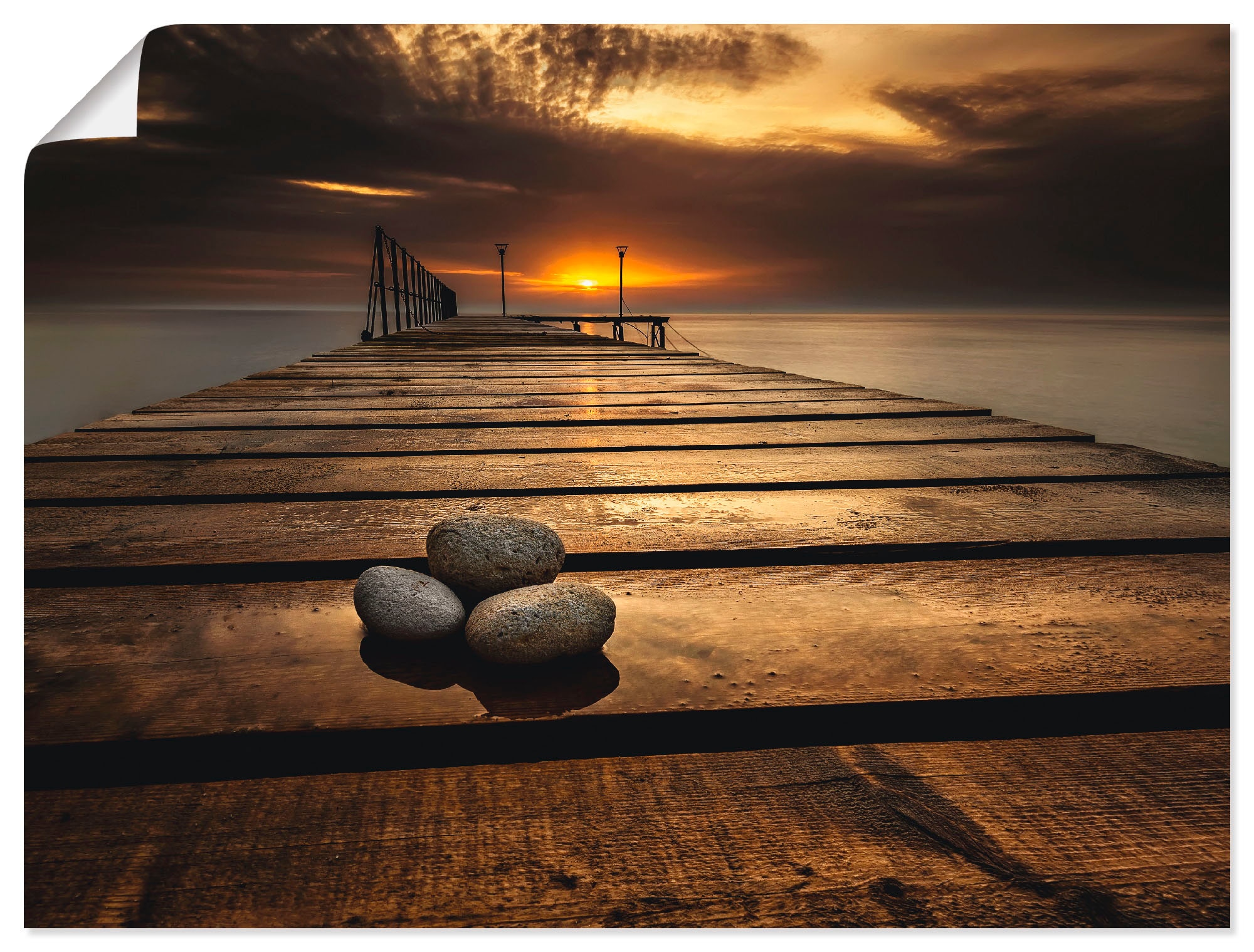 Image of Artland Wandbild "Sonnenaufgang am Schwarzen Meer" Sonnenaufgang & -untergang 1 Stk. tlg. als Leinwandbild, Poster in verschied. Grössen