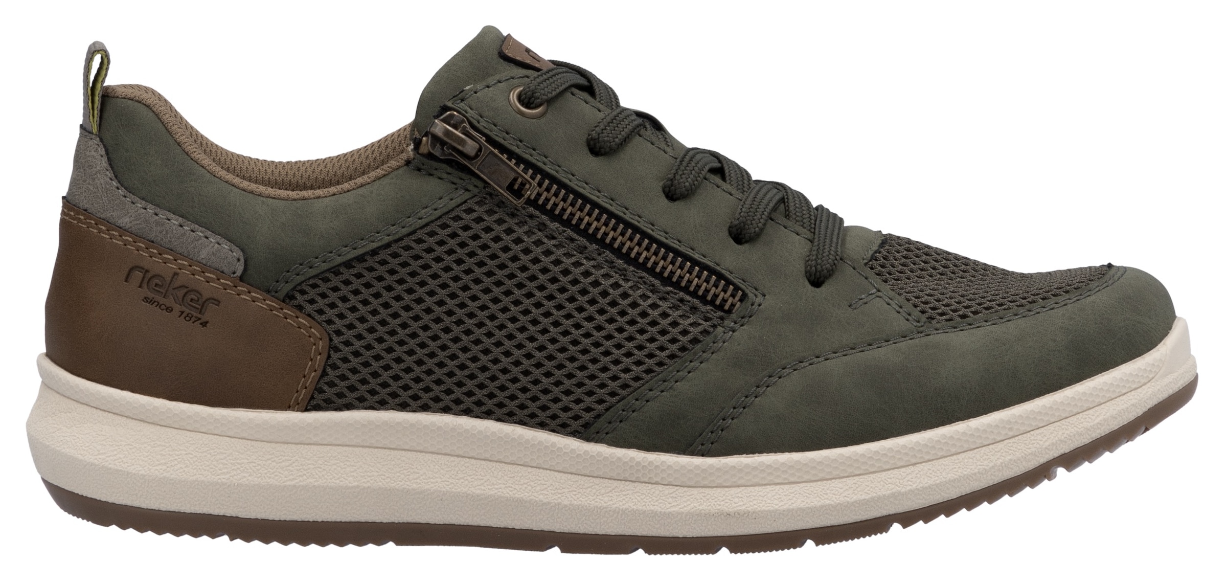Rieker Sneakers  , Halbschuh, Freizeitschuh, Schnürschuh mit seitlichem Reissverschluss
