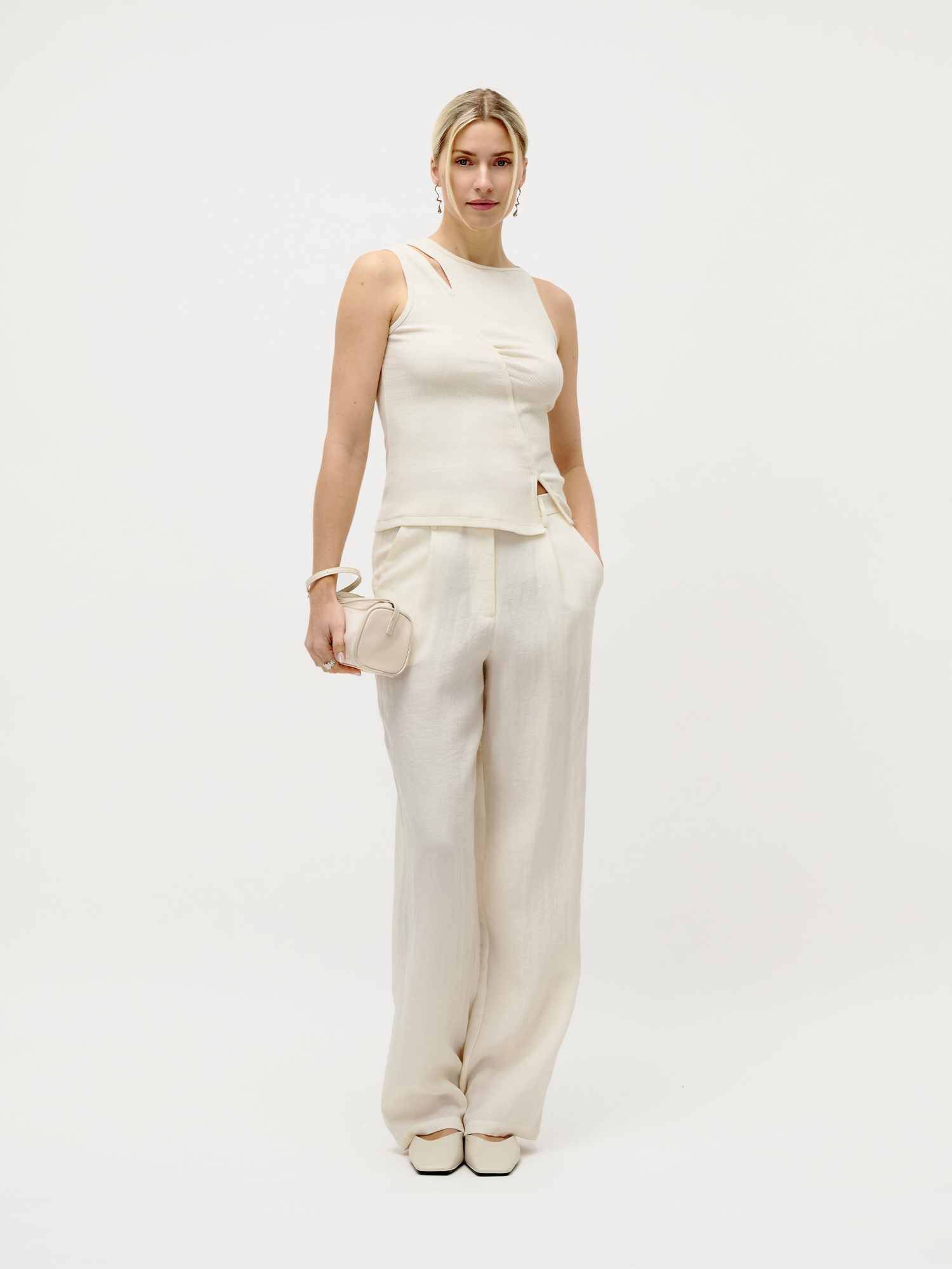 LeGer Pantalon en tissu »Thorina, LeGer by Lena Gercke«  Materialmix aus Viskose und Leinen