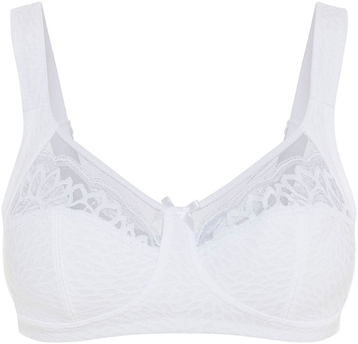 Susa Bügelloser BH "Classic" Spitze, genähte Cups, Jacquard-Muster, elastisch, Komfortträger