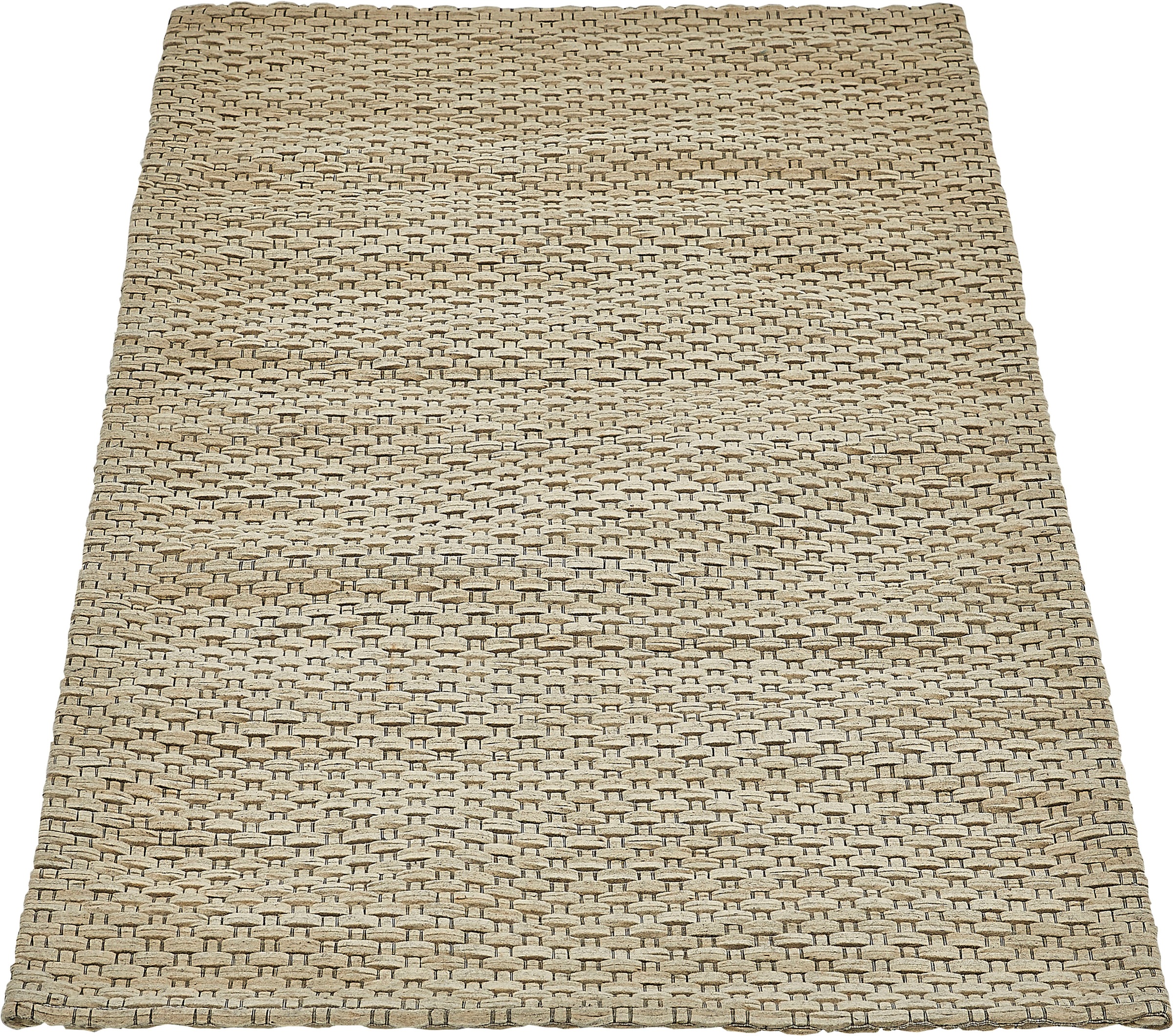 Image of Home affaire Wollteppich »Kappelen«, rechteckig, 10 mm Höhe, Uni Farben, Kurzflor, 100% Wolle, ideal im Wohnzimmer, Schlafzimmer, Esszimmer bei Ackermann Versand Schweiz