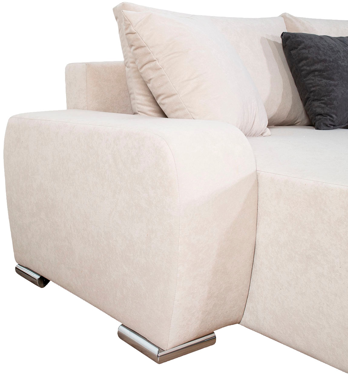 COLLECTION AB Wohnlandschaft »Paola U-Form, B: 314 cm« Bettfunktion, Bettkasten & 4 Zierkissen, Federkern