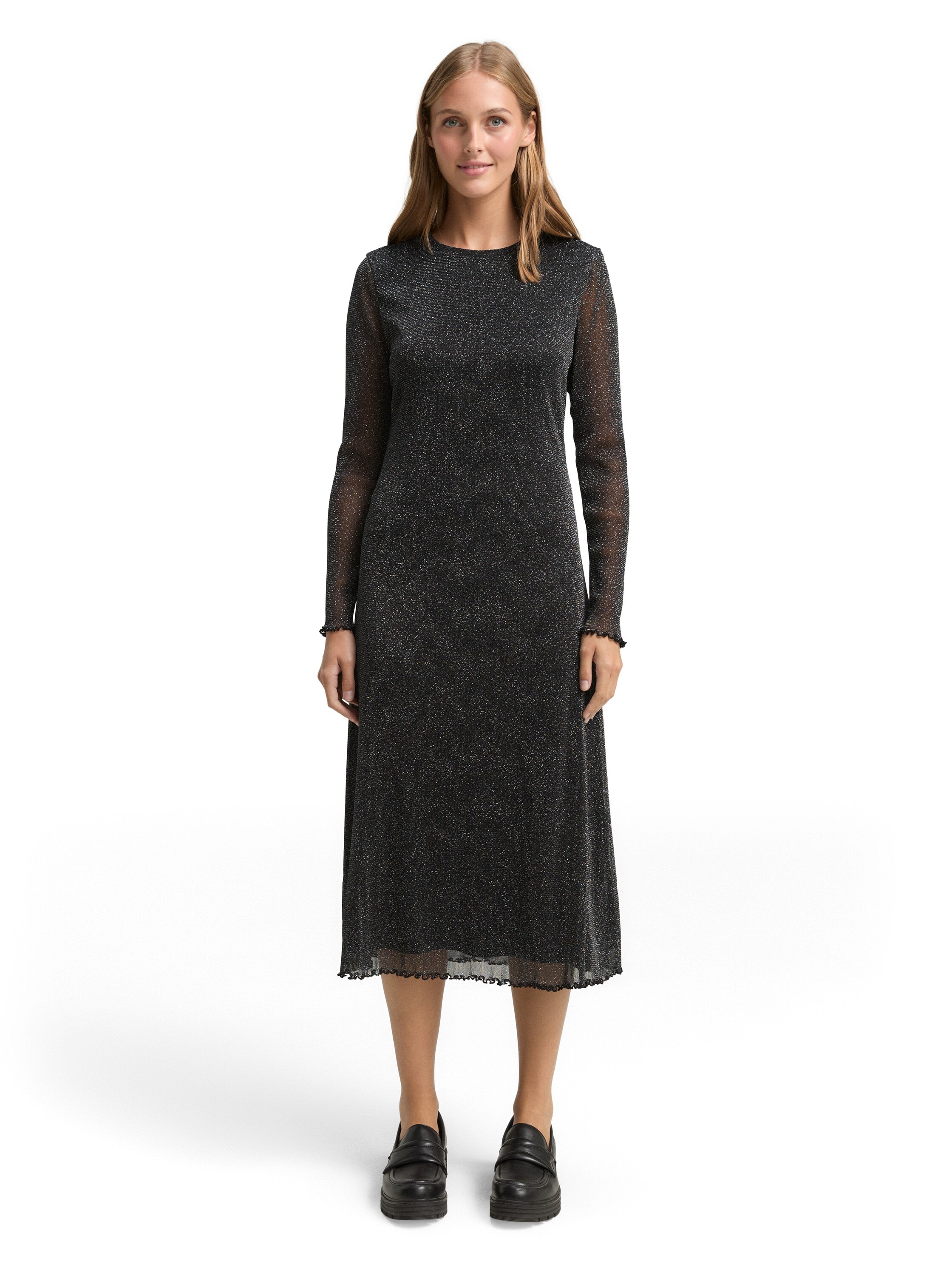 Image of TOM TAILOR Denim Midikleid mit Glitzer-Effekt